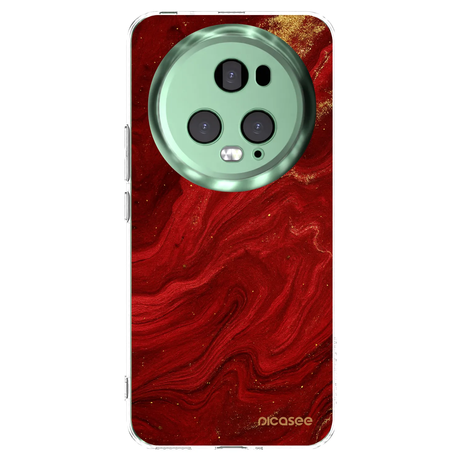 Picasee διαφανής θήκη σιλικόνης Honor Magic5 Pro - Red