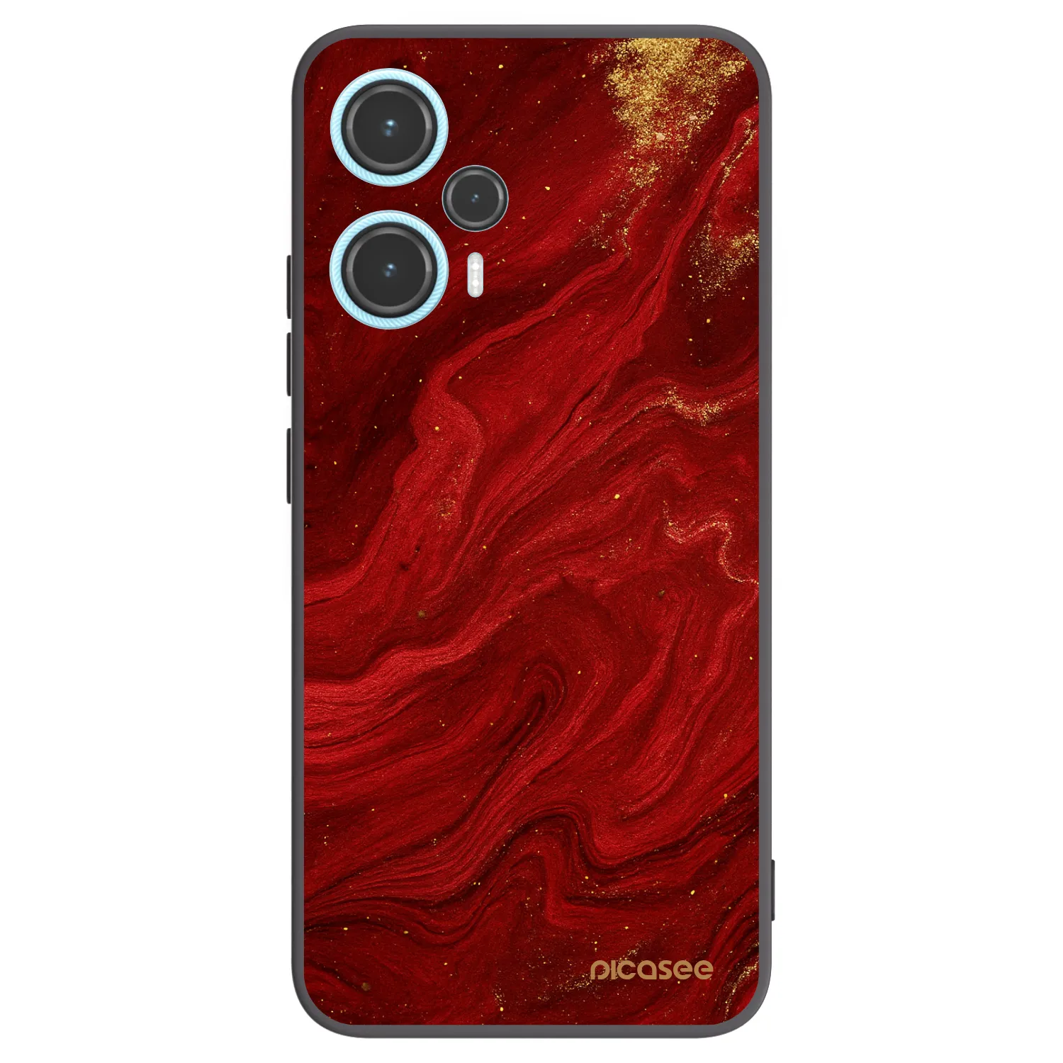 Picasee Μαύρη θήκη σιλικόνης για Xiaomi Poco F5 - Red