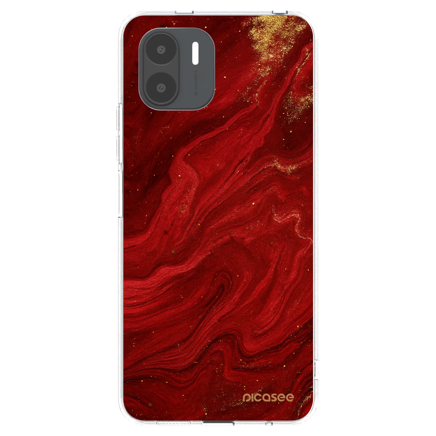 Picasee διαφανής θήκη σιλικόνης Xiaomi Redmi A2 - Red