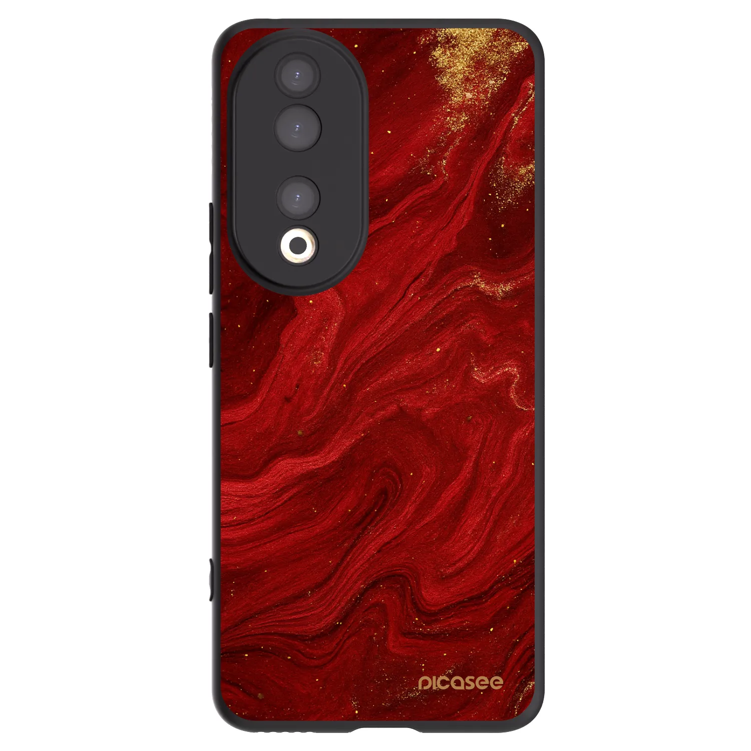 Picasee Μαύρη θήκη σιλικόνης για Honor 90 5G - Red