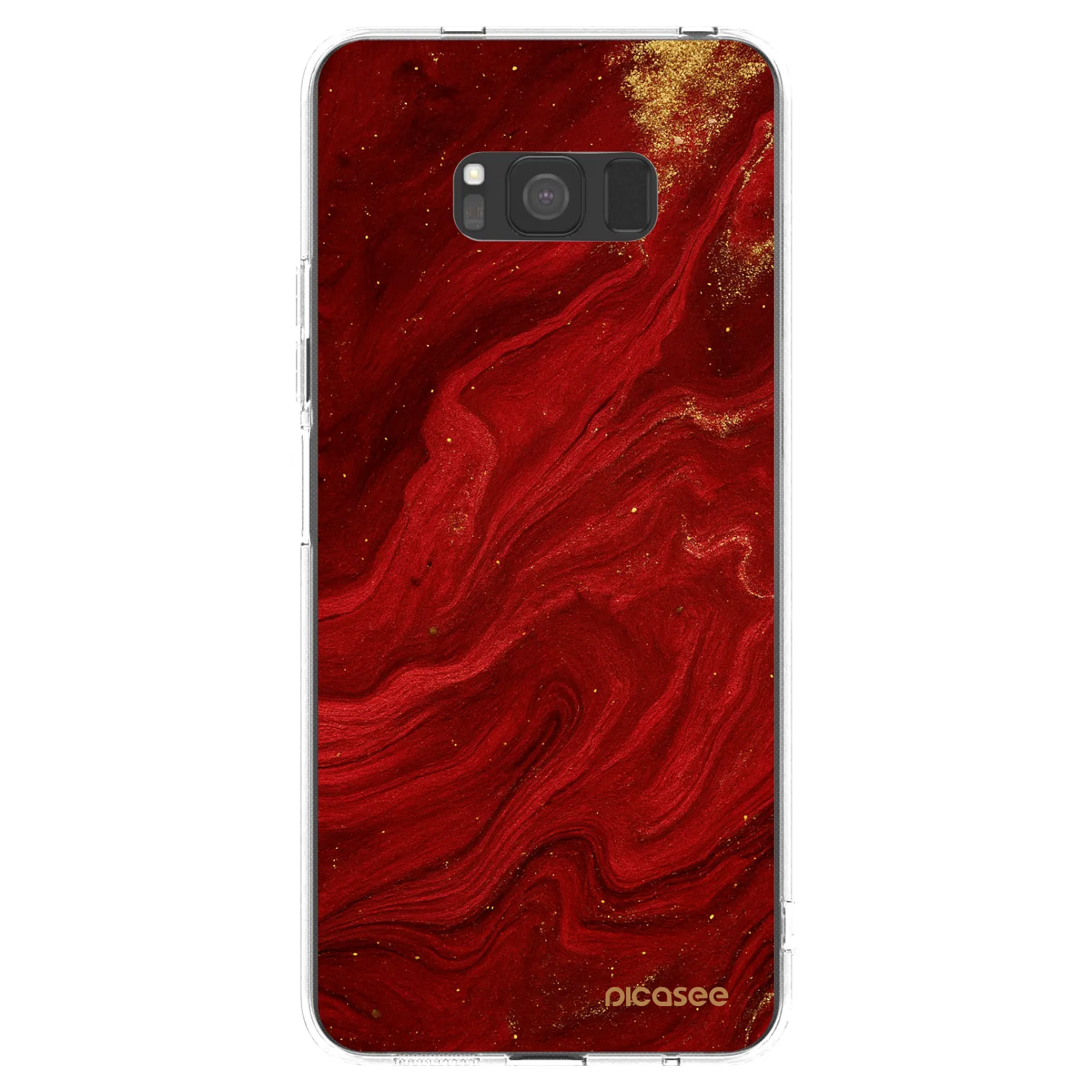 Picasee διαφανής θήκη σιλικόνης Samsung Galaxy S8 G950F - Red