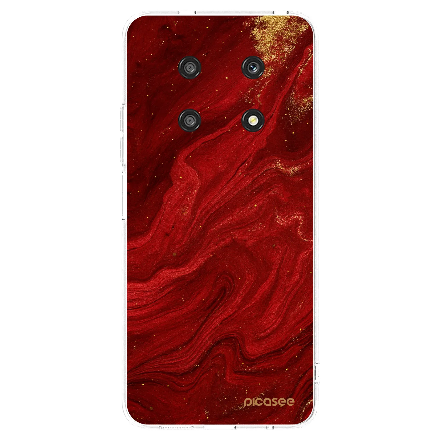 Picasee διαφανής θήκη σιλικόνης Honor Magic4 Lite 5G - Red