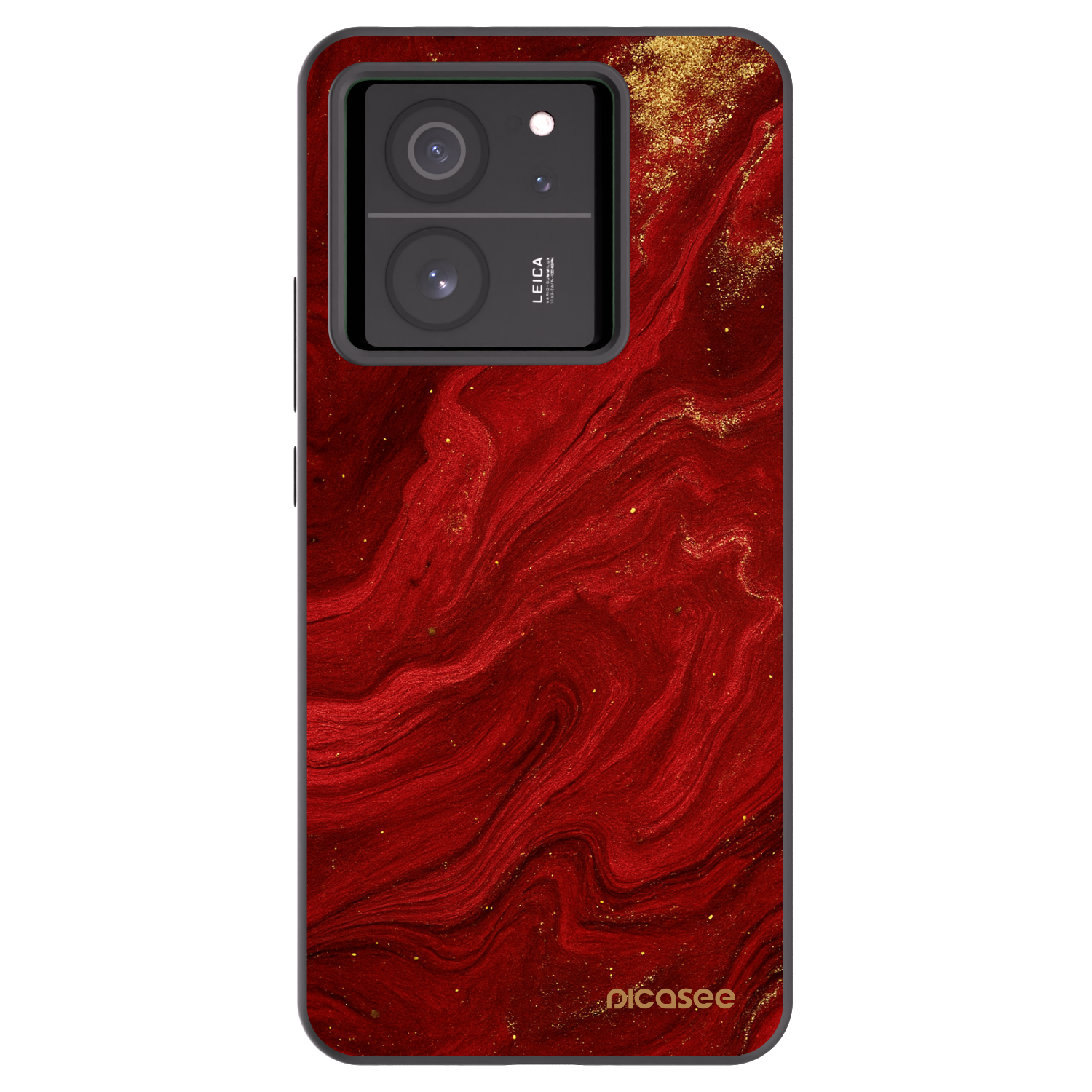 Picasee Μαύρη θήκη σιλικόνης για Xiaomi 13T Pro - Red