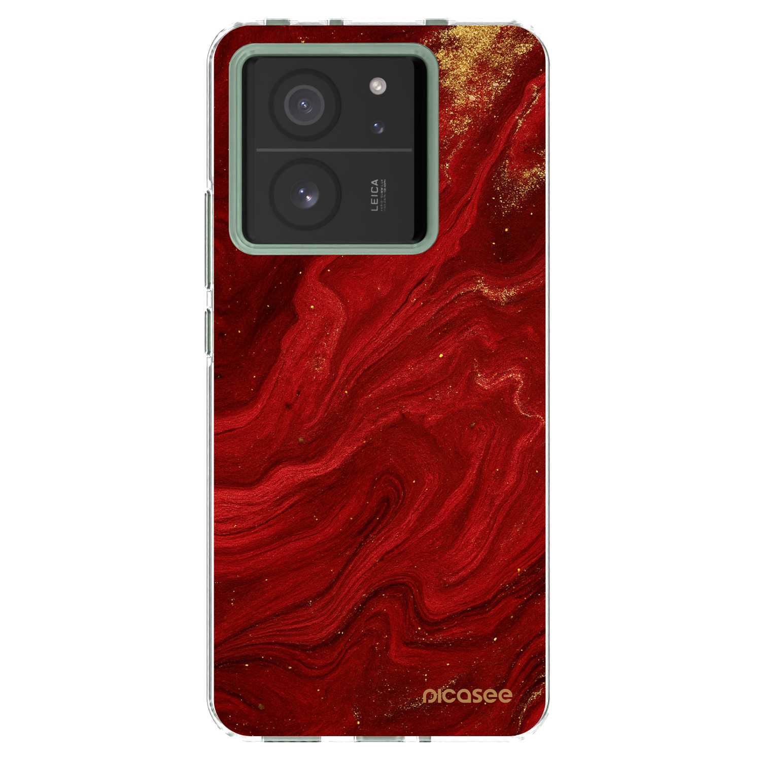 Picasee διαφανής θήκη σιλικόνης Xiaomi 13T Pro - Red