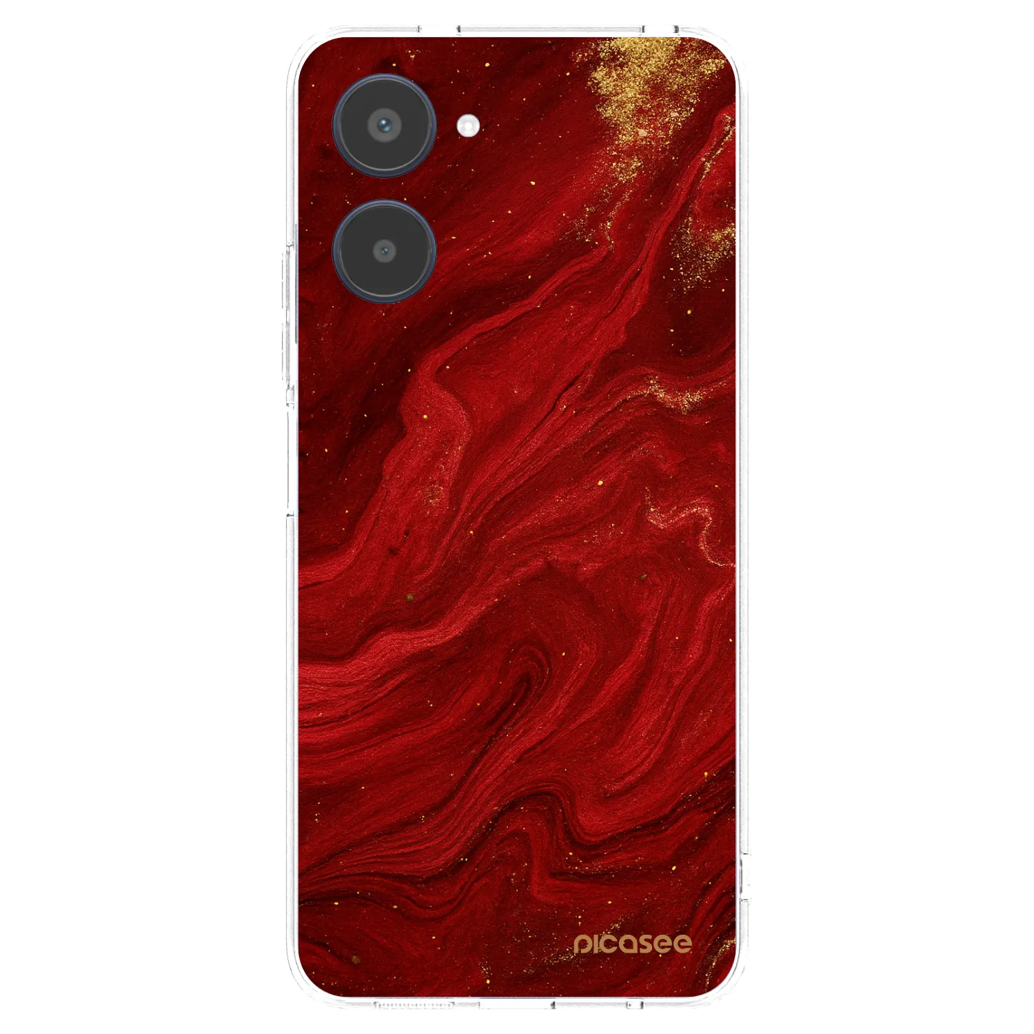 Picasee διαφανής θήκη σιλικόνης Realme 10 4G - Red