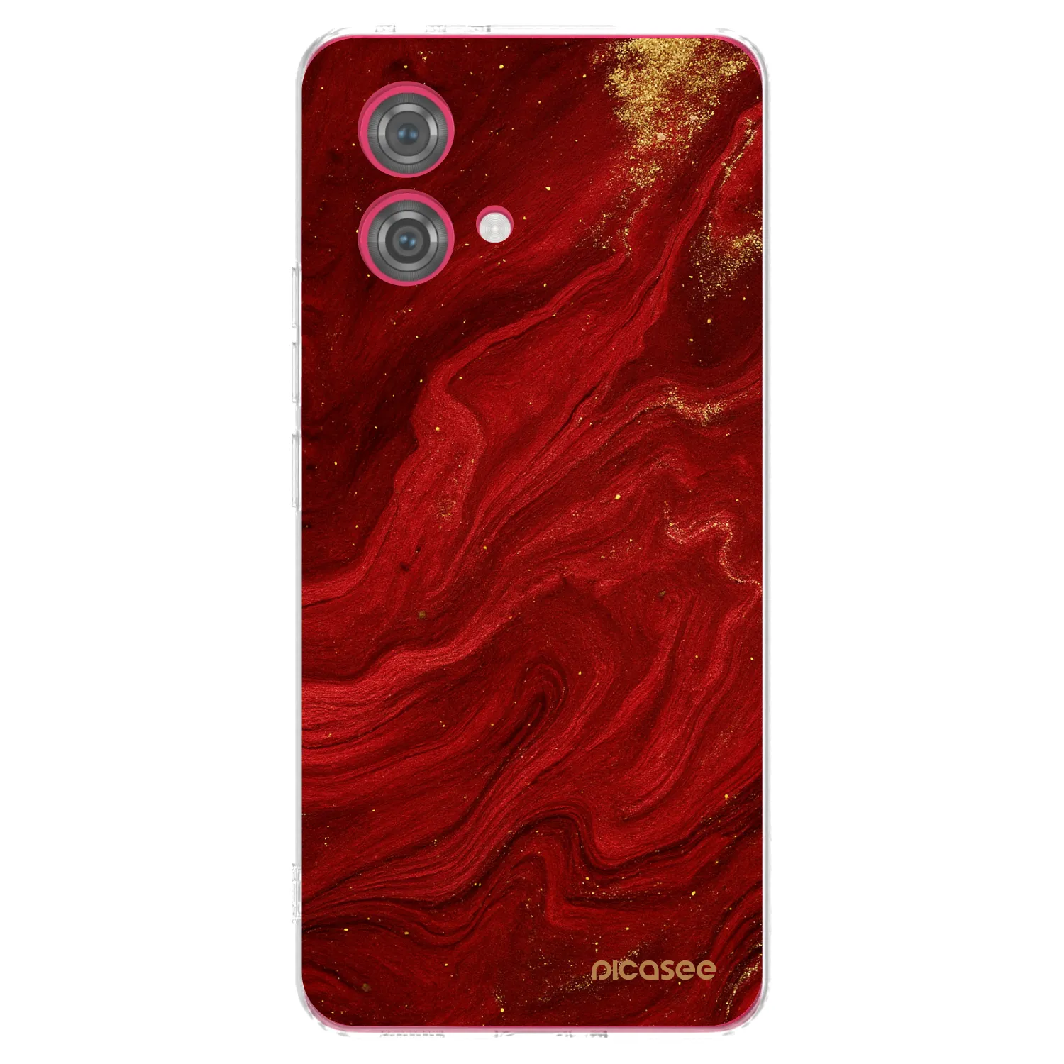 Picasee διαφανής θήκη σιλικόνης Motorola Moto G84 5G - Red