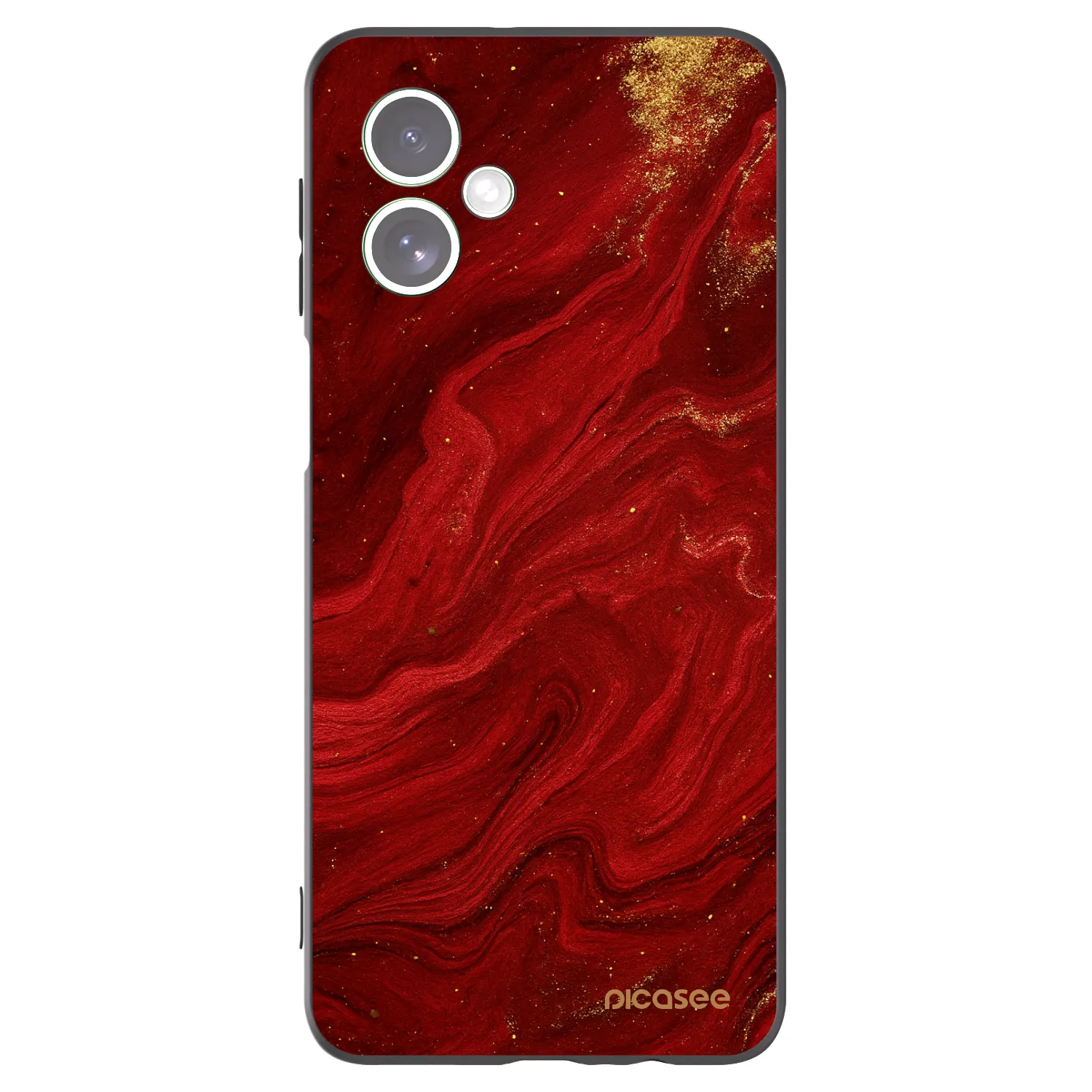Picasee Μαύρη θήκη σιλικόνης για Motorola Moto G54 5G - Red