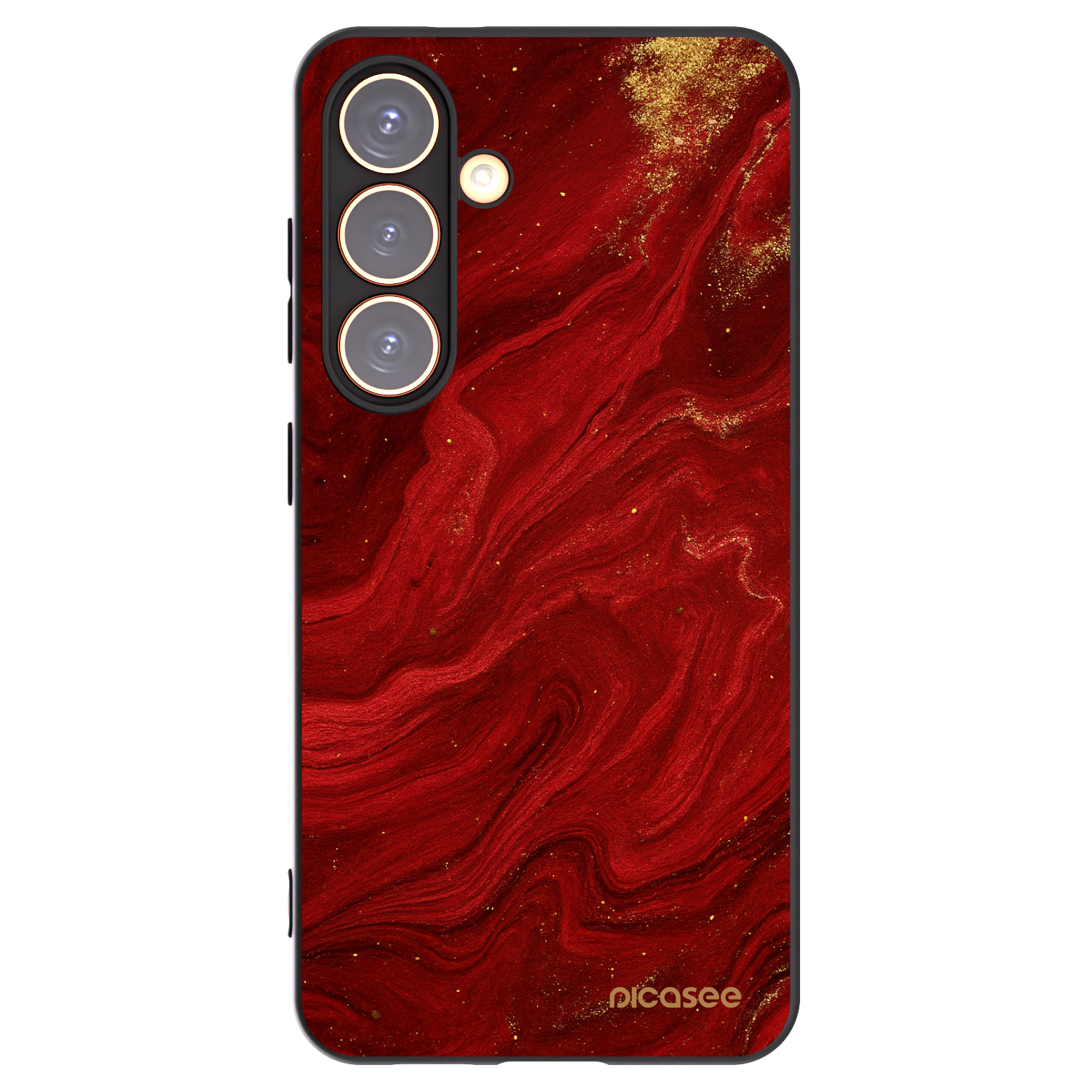 Picasee Μαύρη θήκη σιλικόνης για Samsung Galaxy S24 S921B 5G - Red