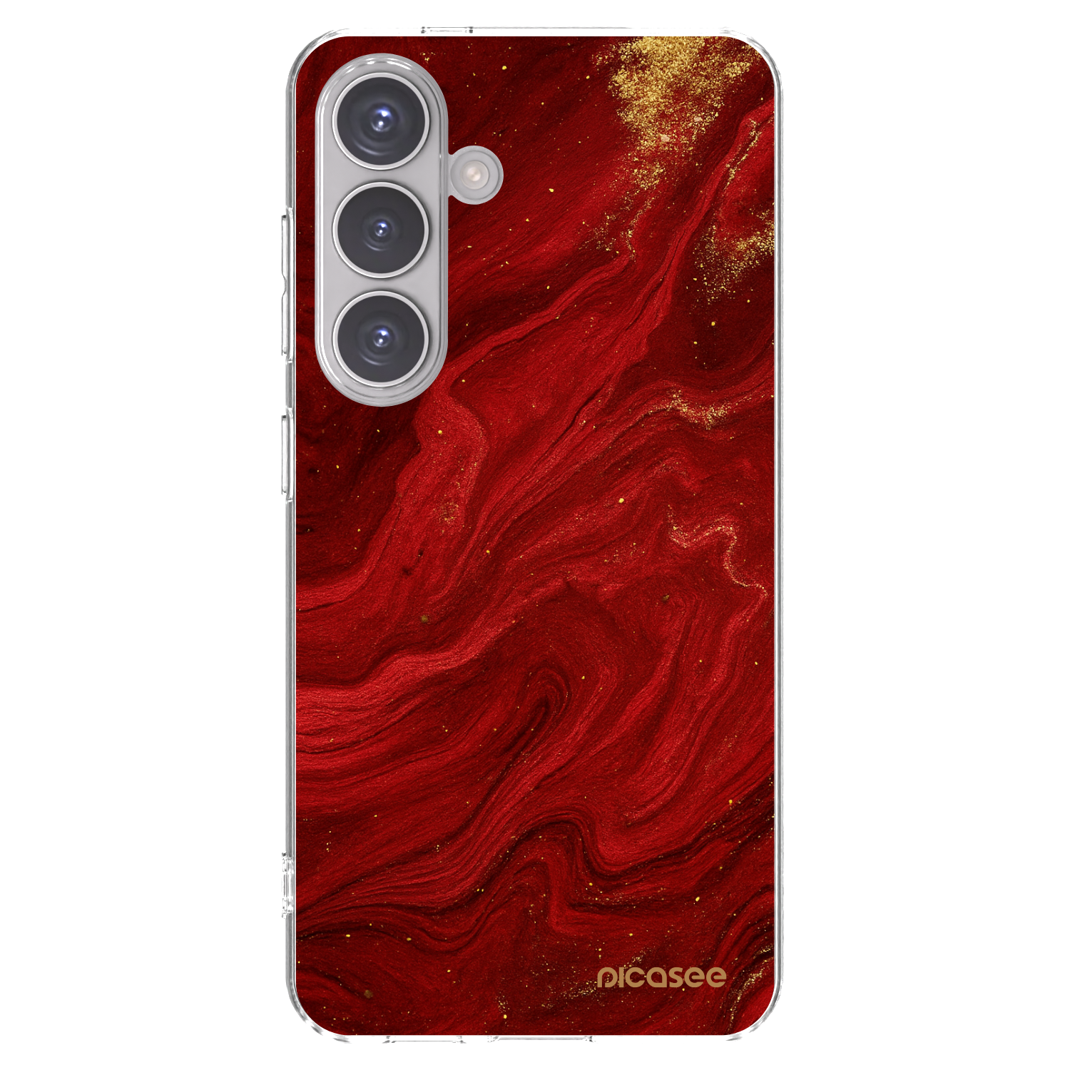 Picasee διαφανής θήκη σιλικόνης Samsung Galaxy S24 S921B 5G - Red