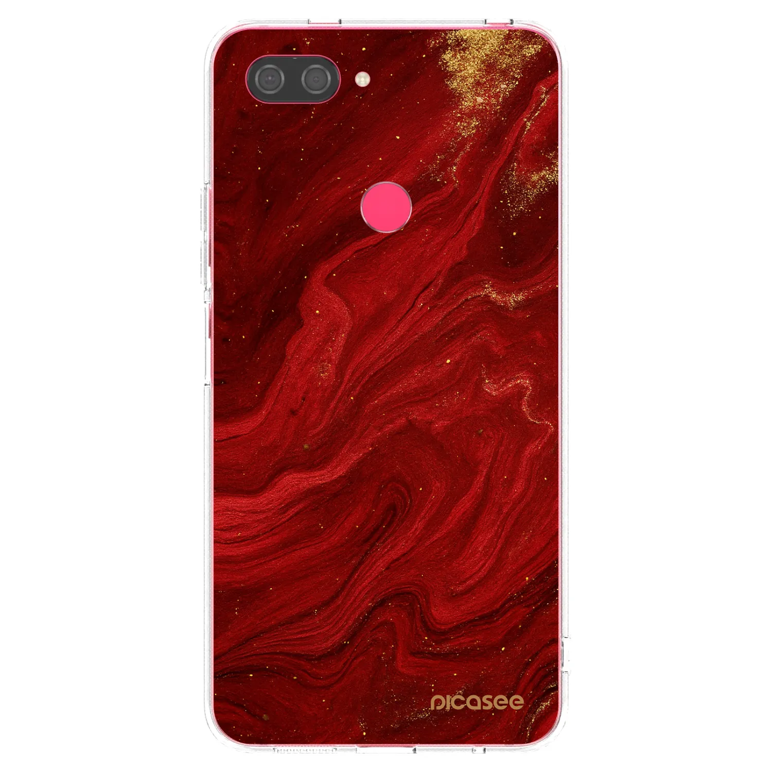 Picasee διαφανής θήκη σιλικόνης Xiaomi Mi 8 Lite - Red