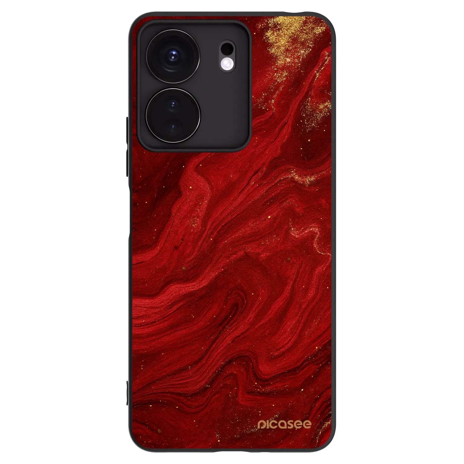 Picasee Μαύρη θήκη σιλικόνης για Xiaomi Redmi 13C 4G - Red