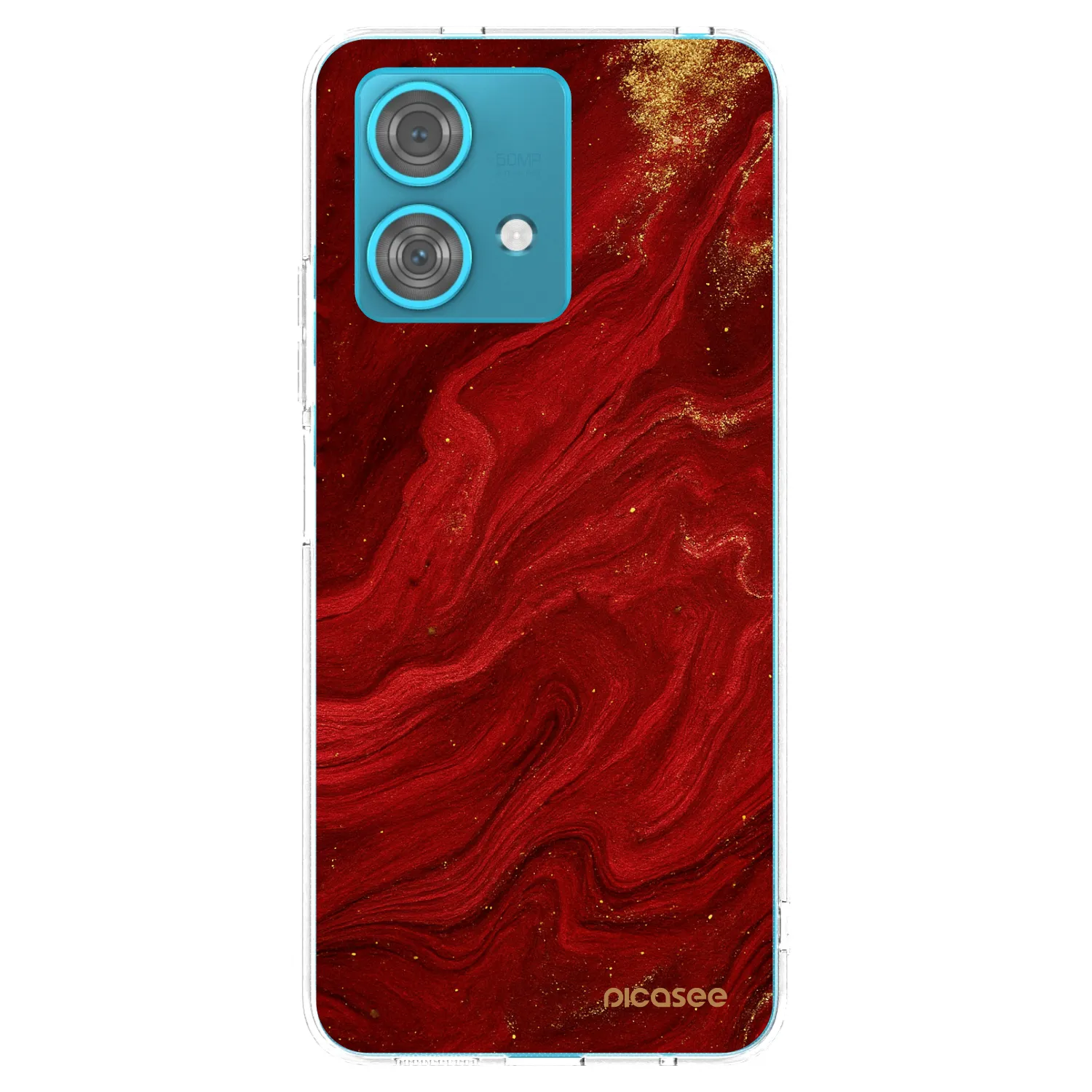 Picasee διαφανής θήκη σιλικόνης Motorola Edge 40 Neo - Red