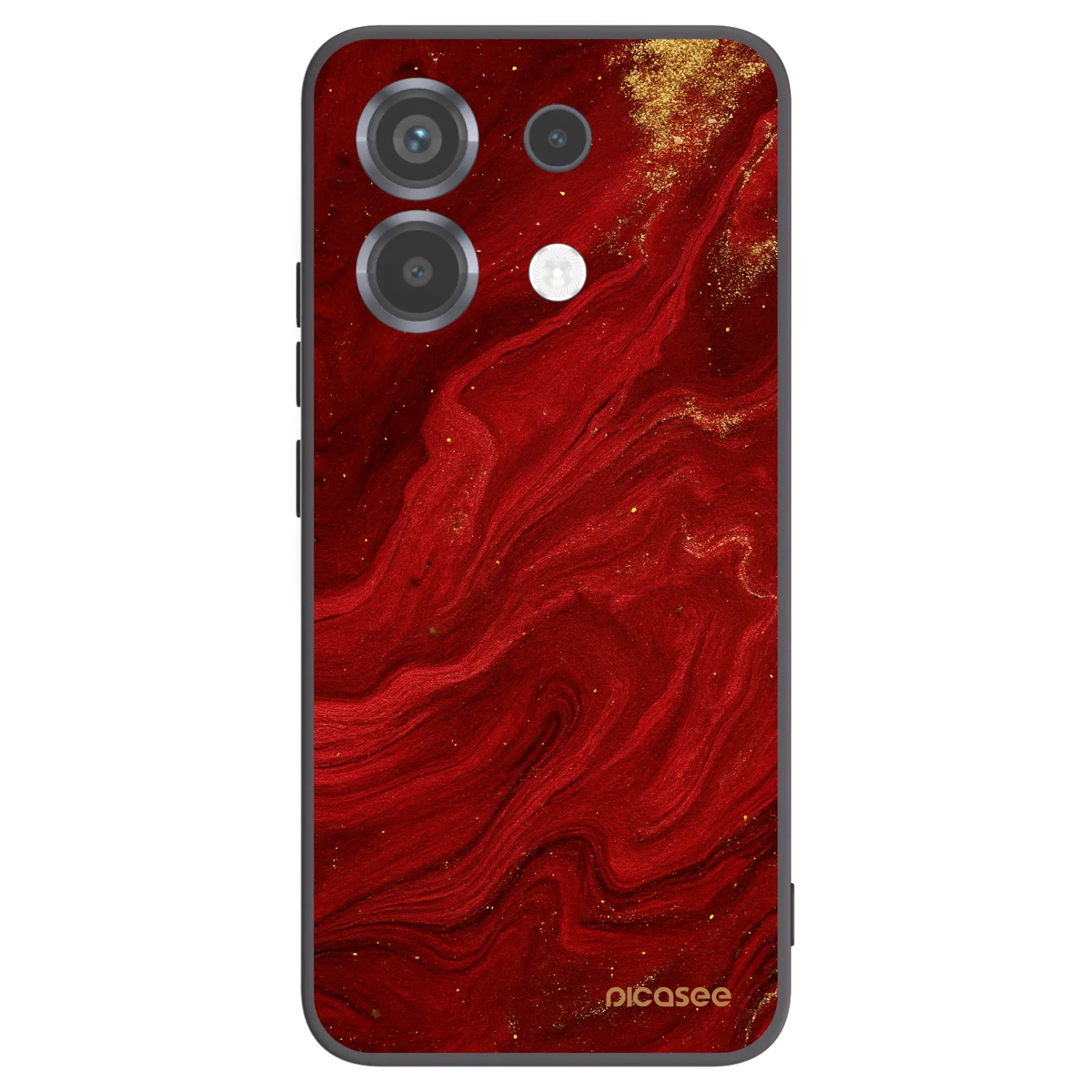 Picasee Μαύρη θήκη σιλικόνης για Xiaomi Poco X6 - Red