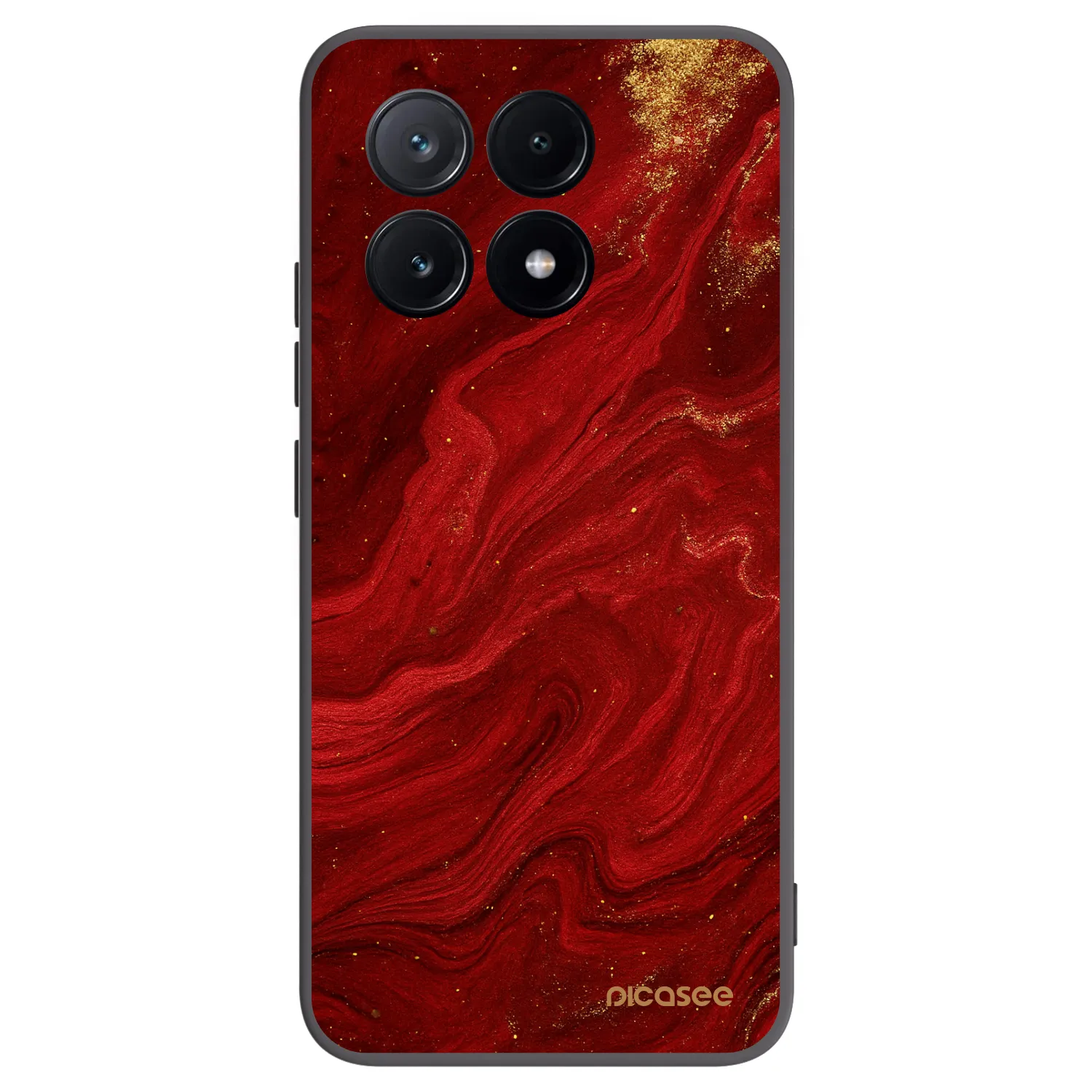 Picasee Μαύρη θήκη σιλικόνης για Xiaomi Poco X6 Pro - Red
