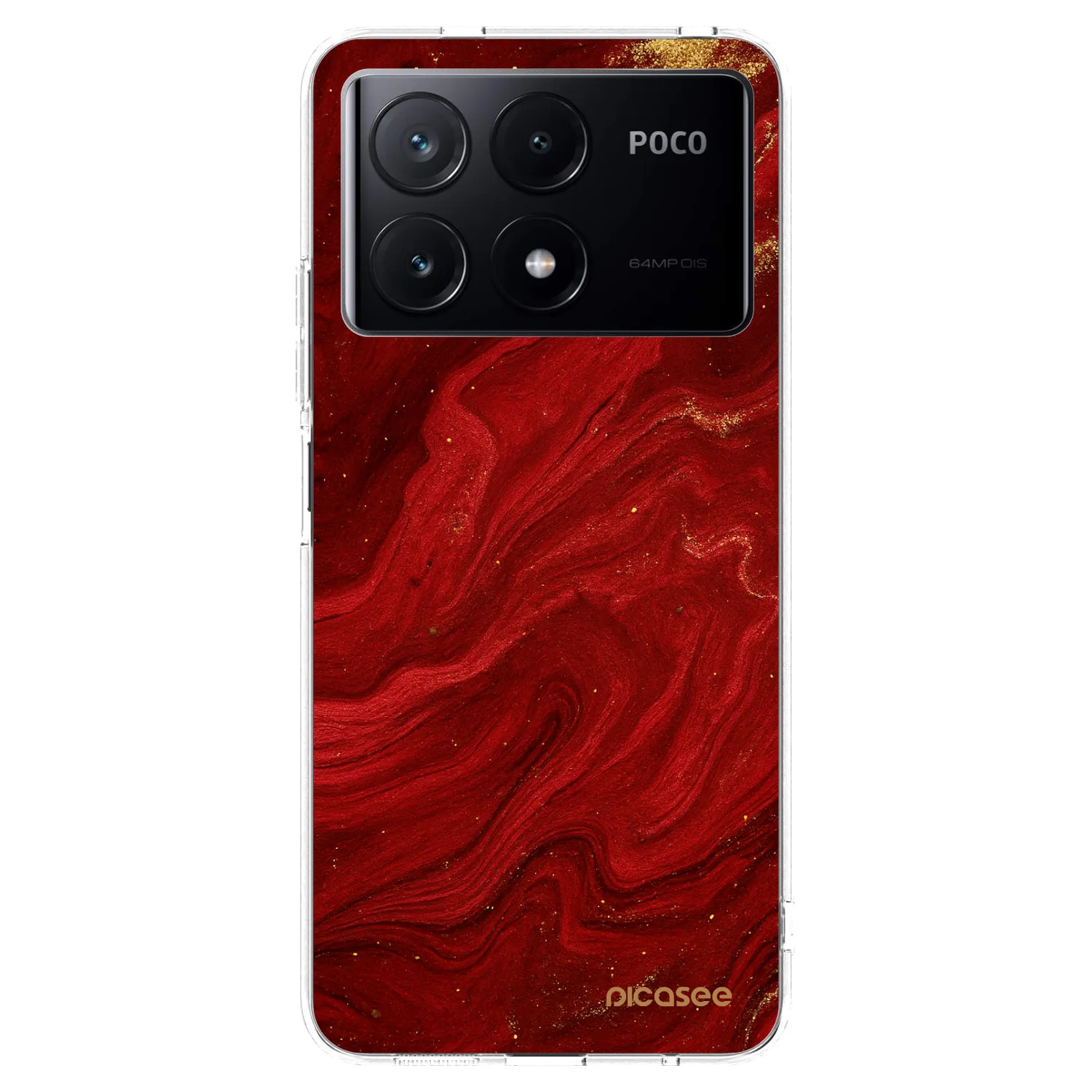Picasee διαφανής θήκη σιλικόνης Xiaomi Poco X6 Pro - Red