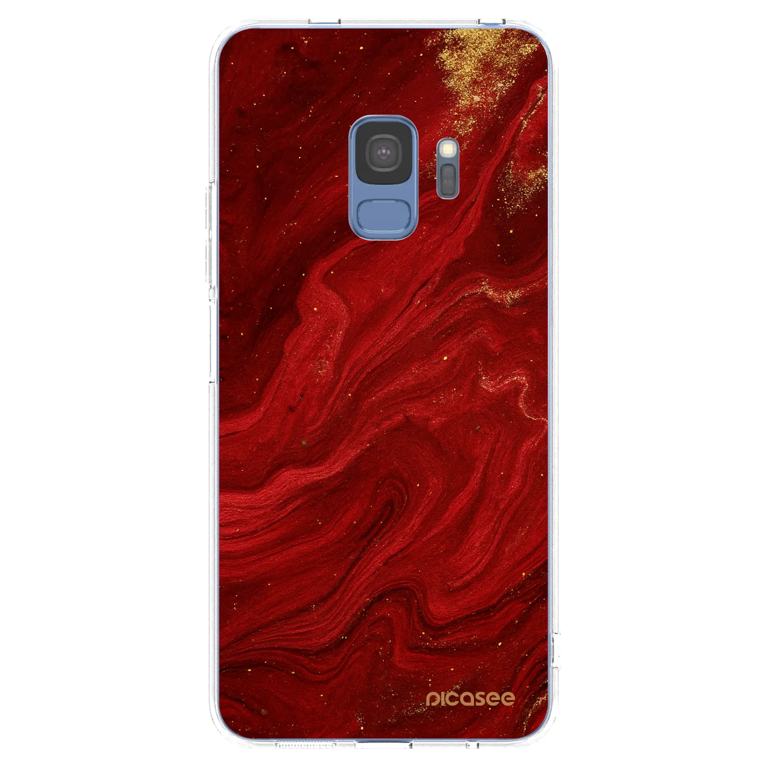 Picasee διαφανής θήκη σιλικόνης Samsung Galaxy S9 G960F - Red