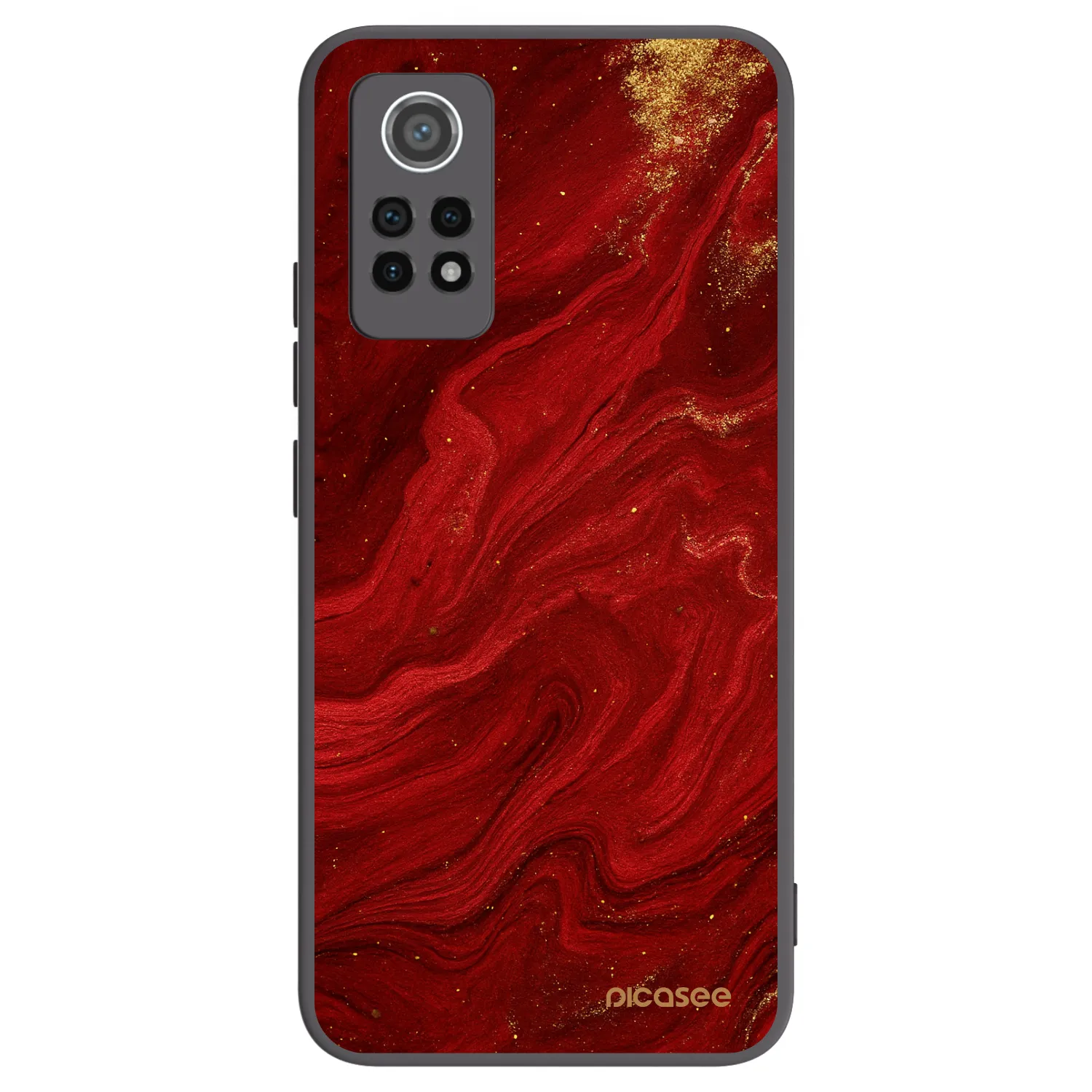 Picasee Μαύρη θήκη σιλικόνης για Xiaomi Redmi Note 12 Pro 4G - Red