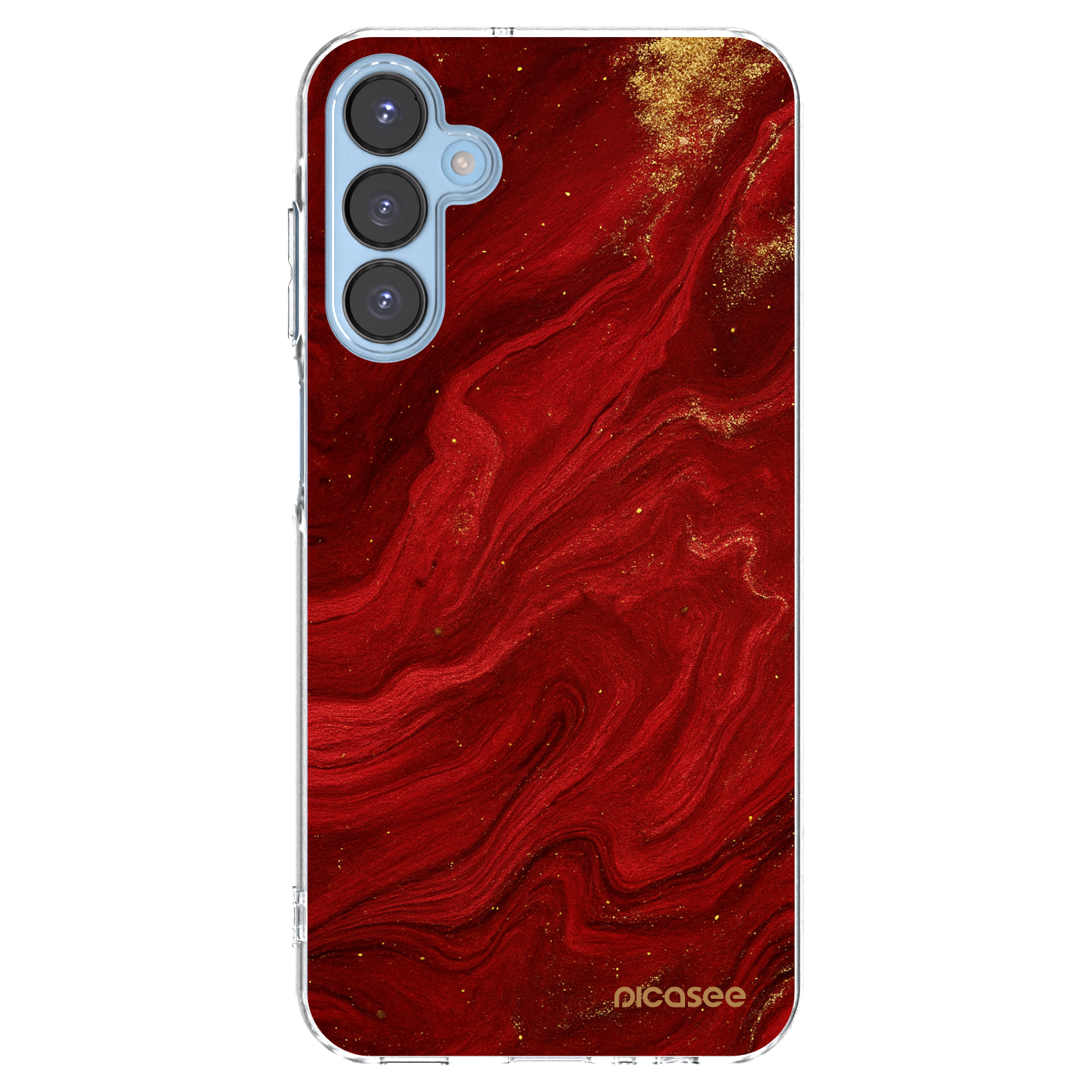 Picasee διαφανής θήκη σιλικόνης Samsung Galaxy A15 A156B 5G - Red