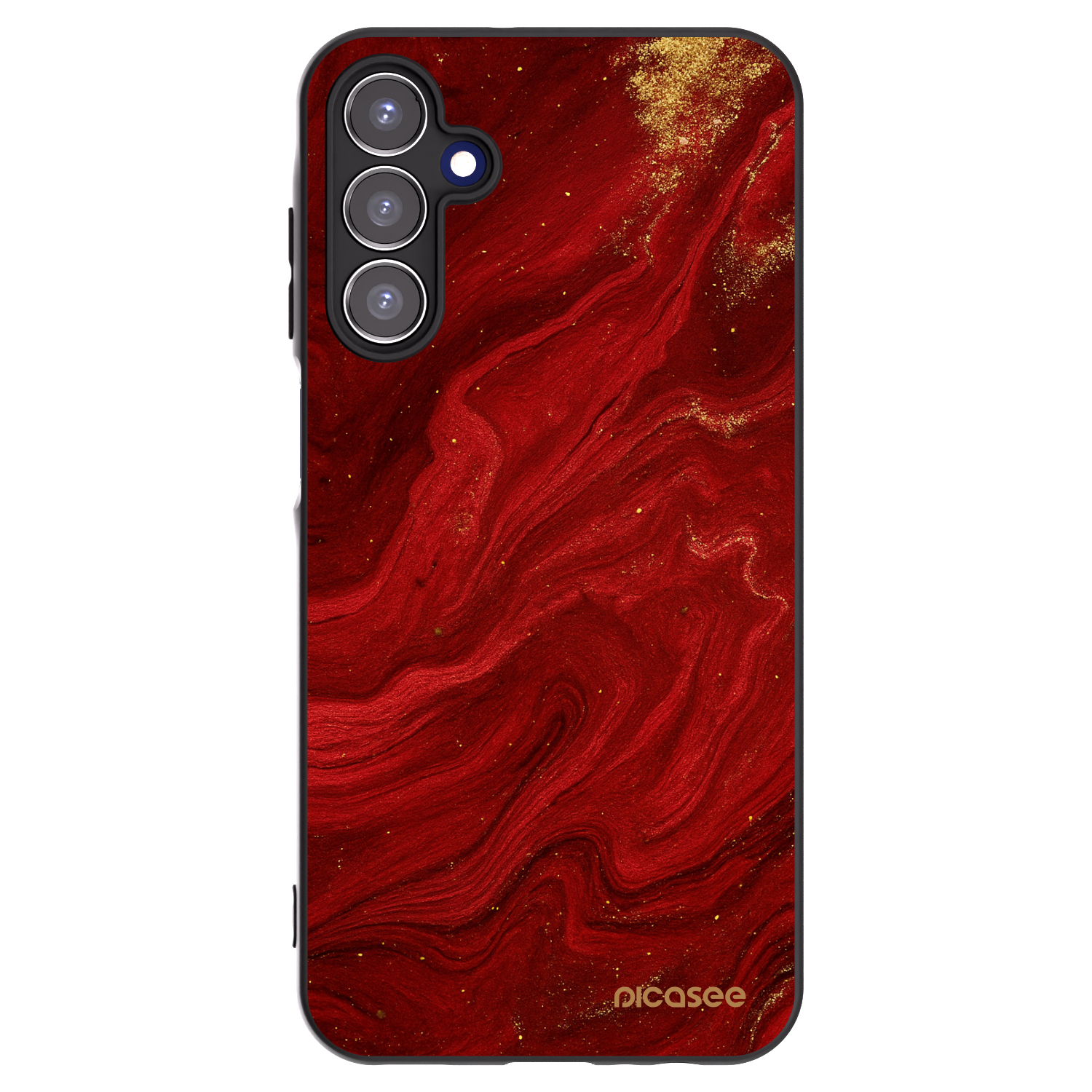 Picasee Μαύρη θήκη σιλικόνης για Samsung Galaxy A15 A155F 4G - Red