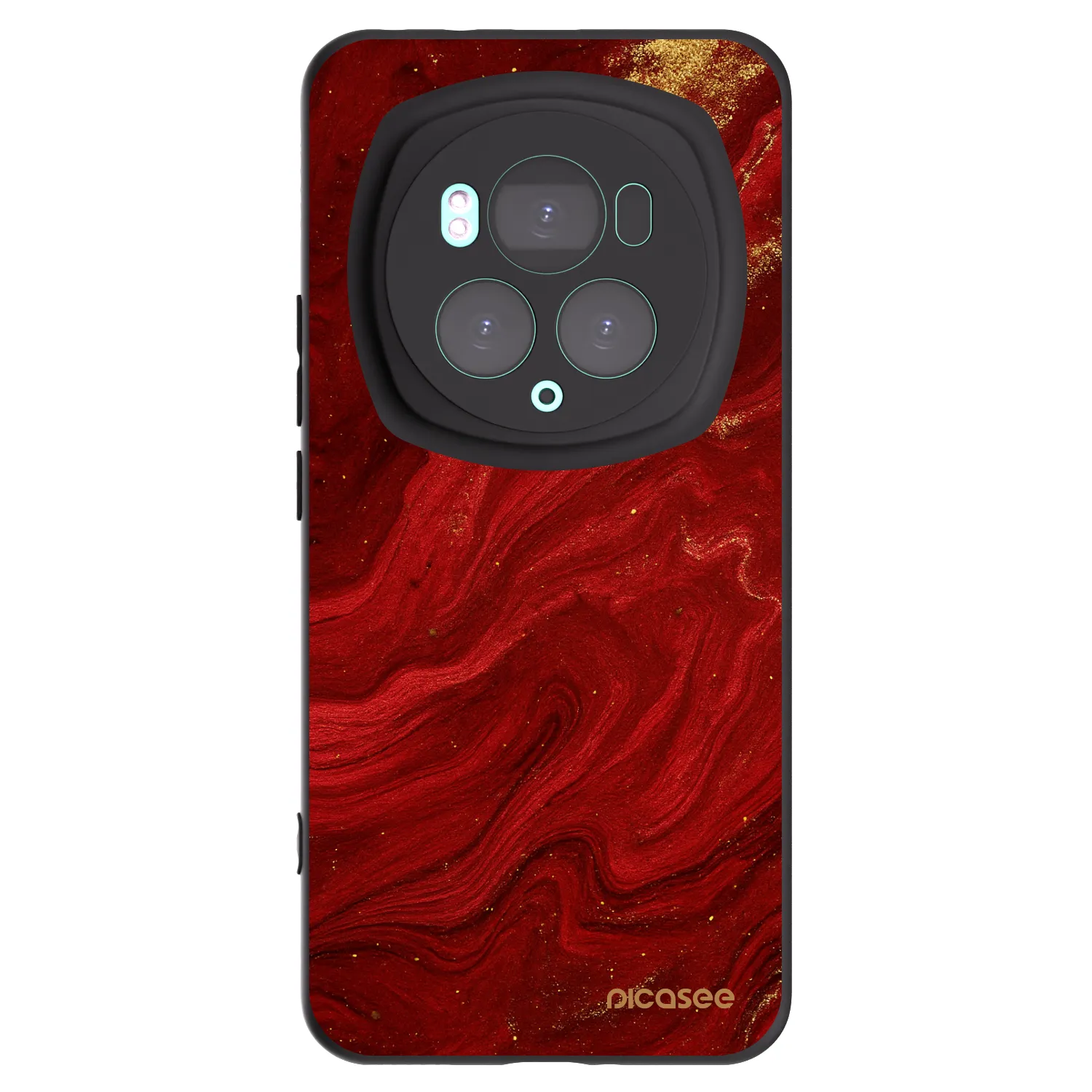 Picasee Μαύρη θήκη σιλικόνης για Honor Magic6 Pro - Red