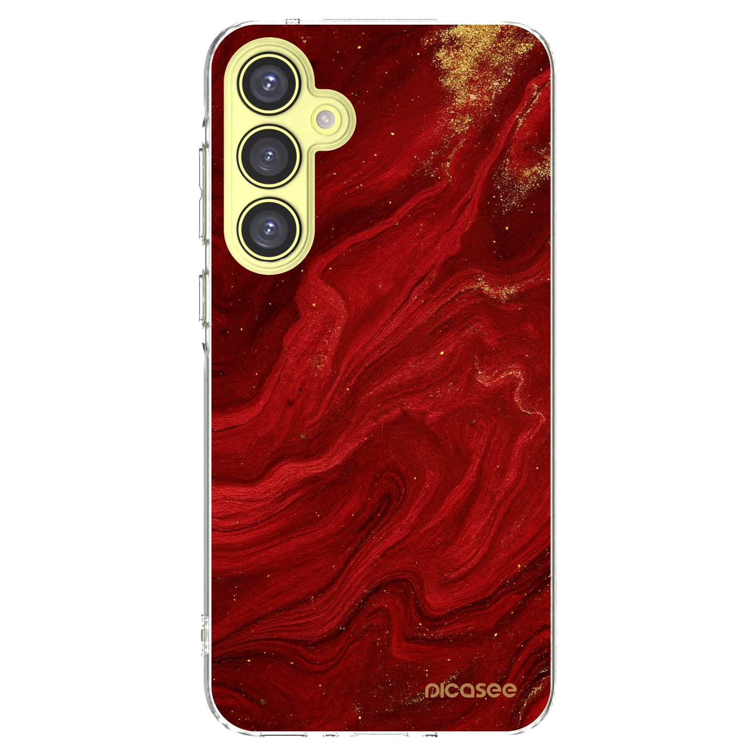 Picasee διαφανής θήκη σιλικόνης Samsung Galaxy A35 5G A356B - Red