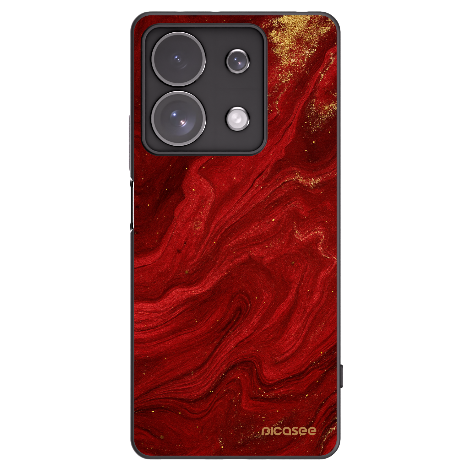Picasee Μαύρη θήκη σιλικόνης για Xiaomi Redmi Note 13 Pro 4G - Red