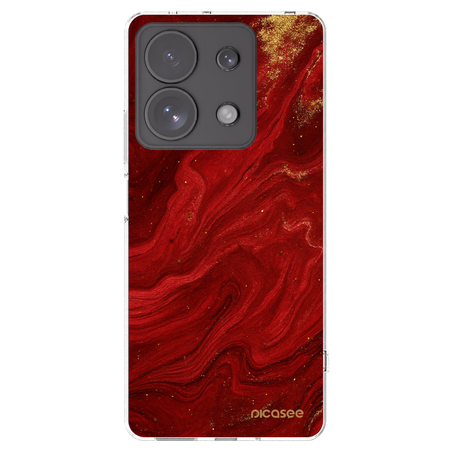 Picasee διαφανής θήκη σιλικόνης Xiaomi Redmi Note 13 Pro 4G - Red