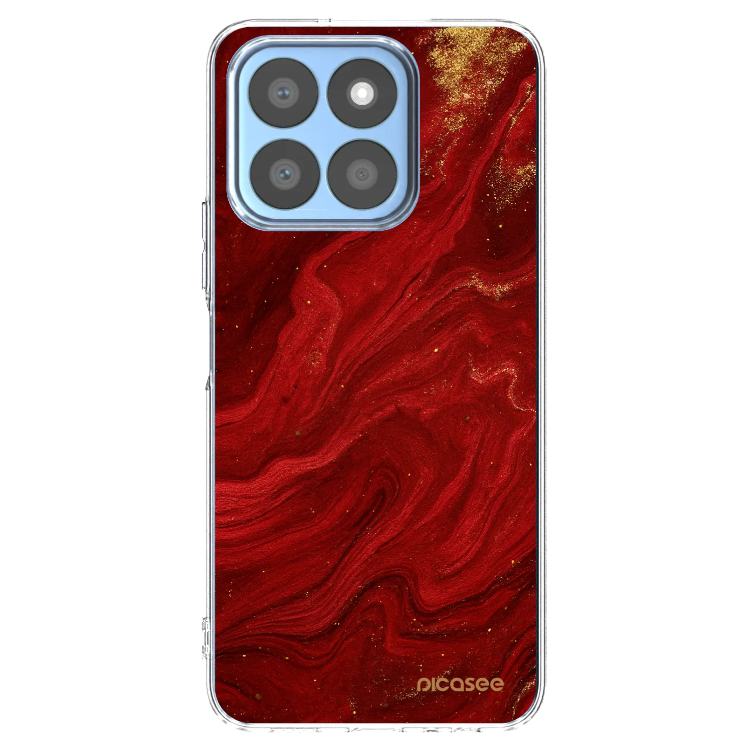 Picasee διαφανής θήκη σιλικόνης Honor X8b - Red