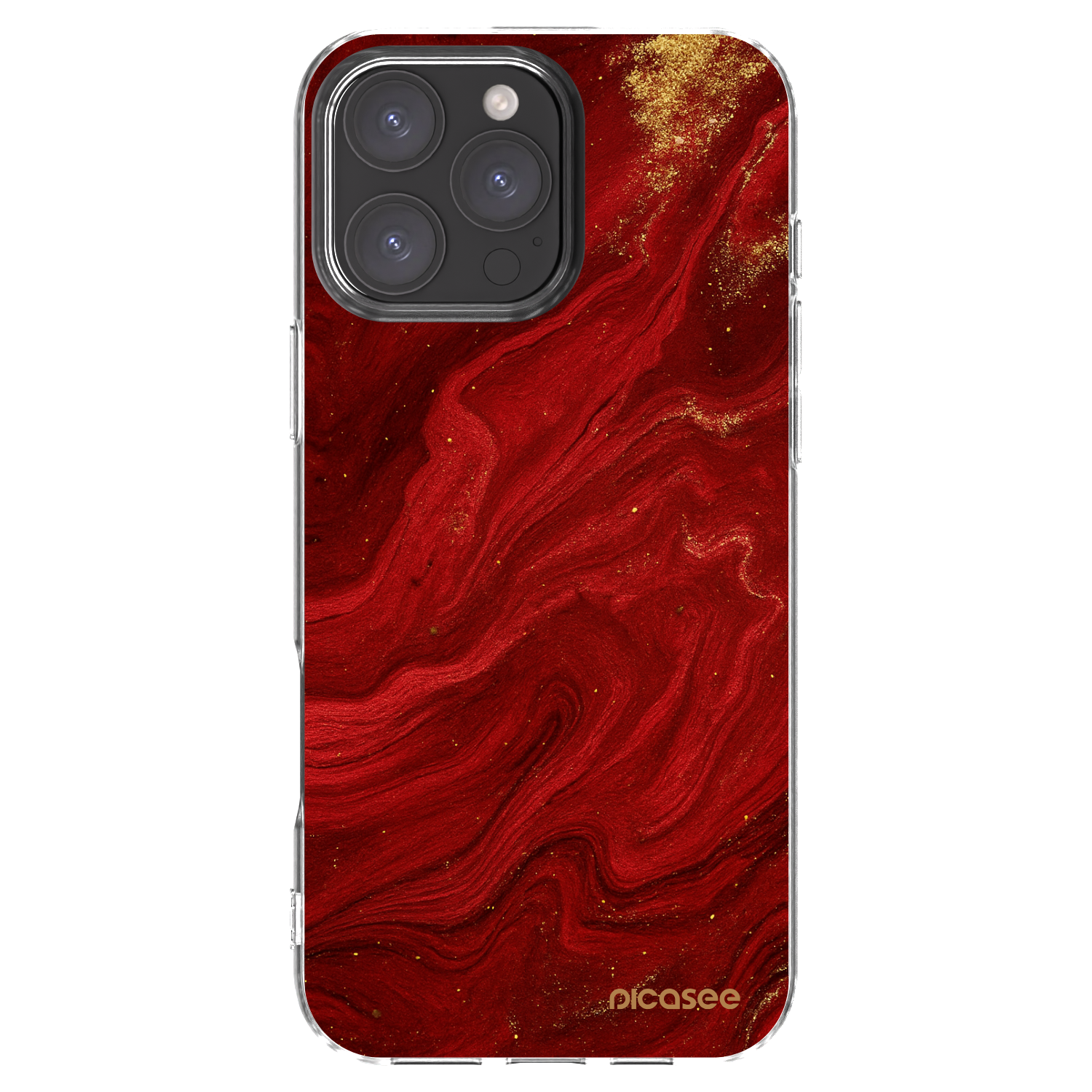 Picasee διαφανής θήκη σιλικόνης Apple iPhone 16 Pro Max - Red