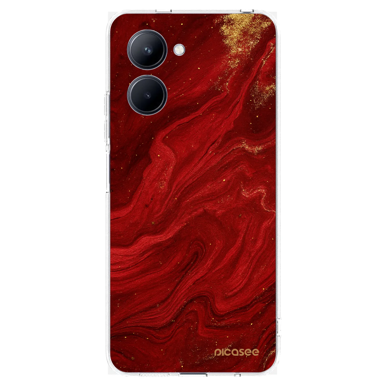 Picasee διαφανής θήκη σιλικόνης Realme C33 (2023) - Red