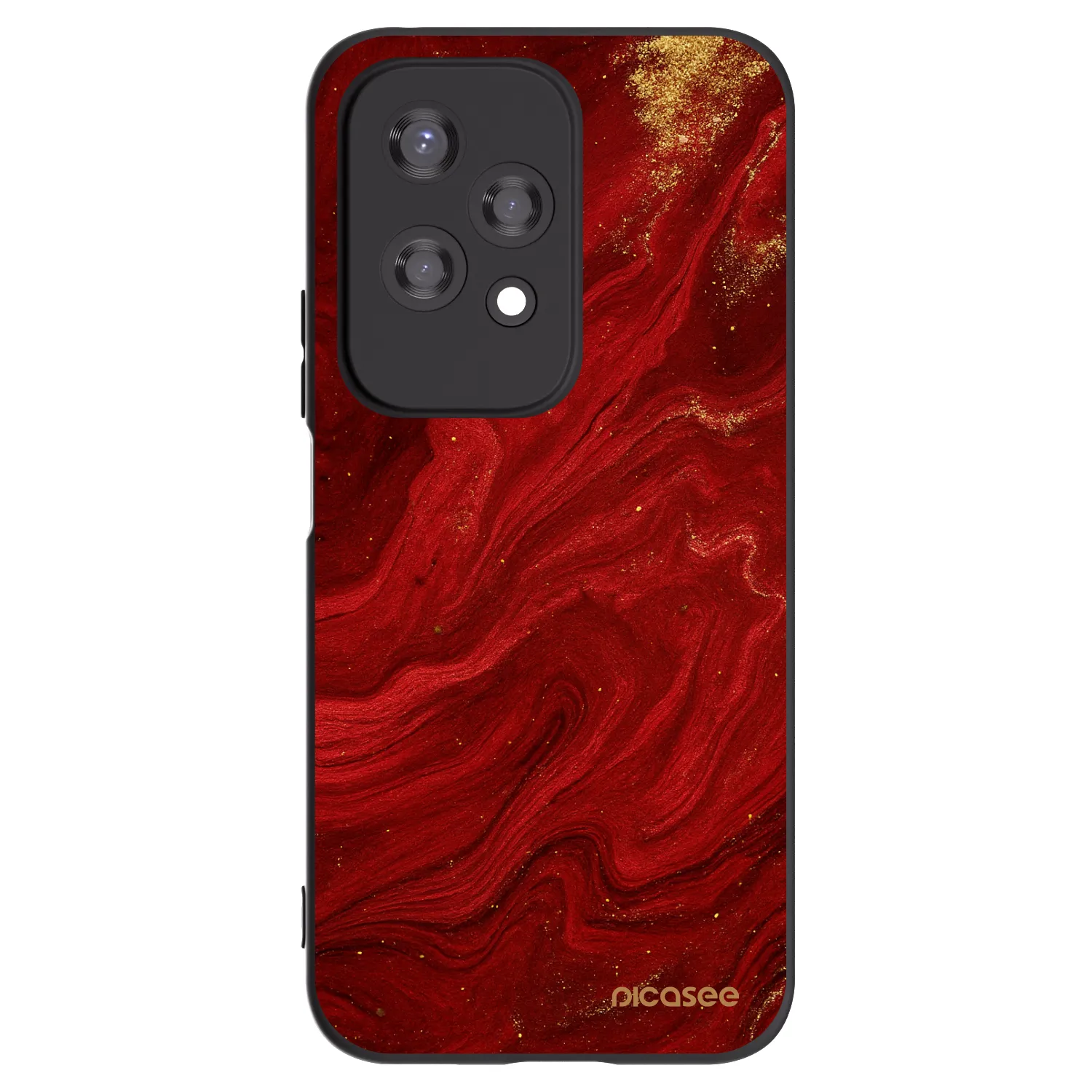 Picasee Μαύρη θήκη σιλικόνης για Honor 200 Lite - Red