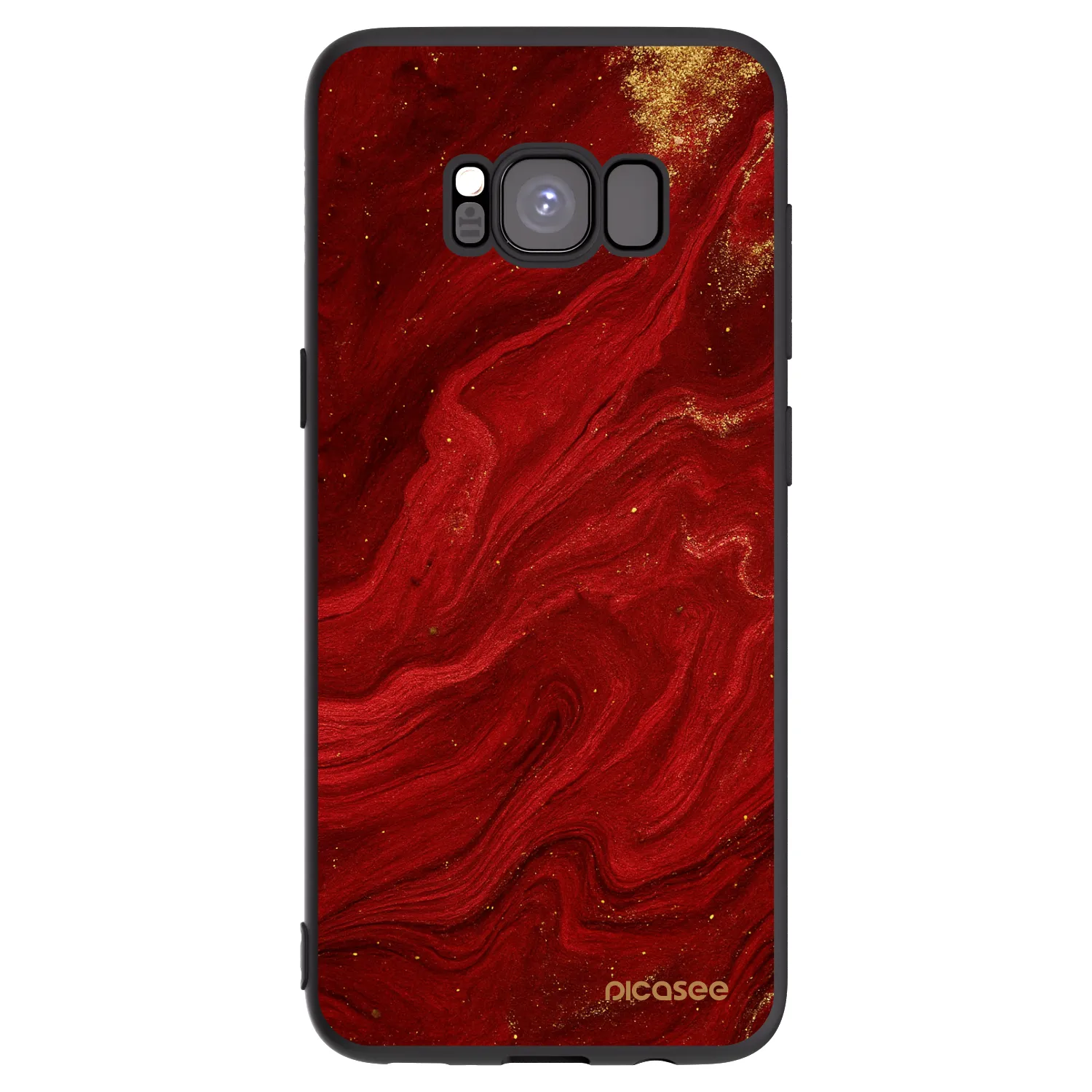 Picasee Μαύρη θήκη σιλικόνης για Samsung Galaxy S8 G950F - Red