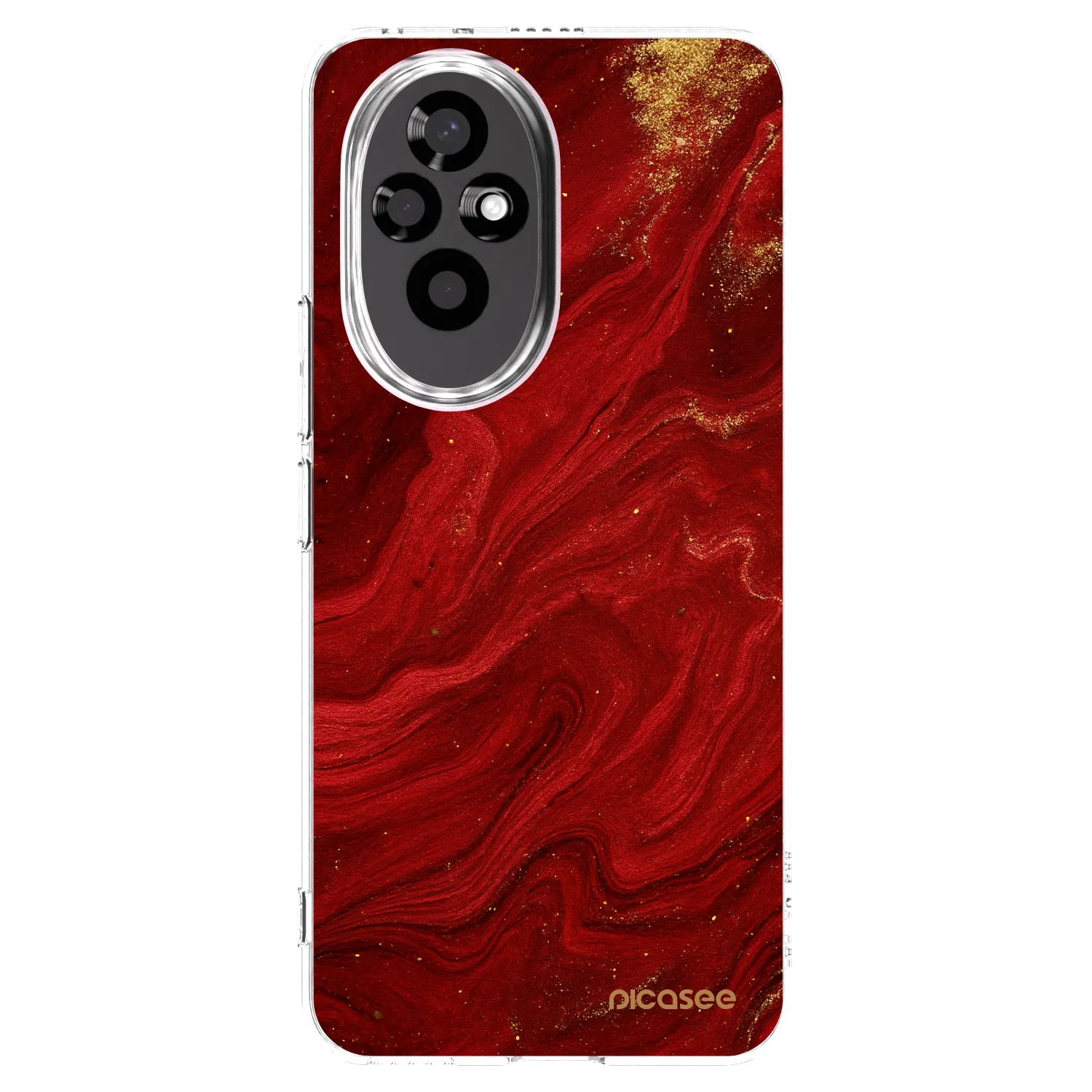 Picasee διαφανής θήκη σιλικόνης Honor 200 5G - Red