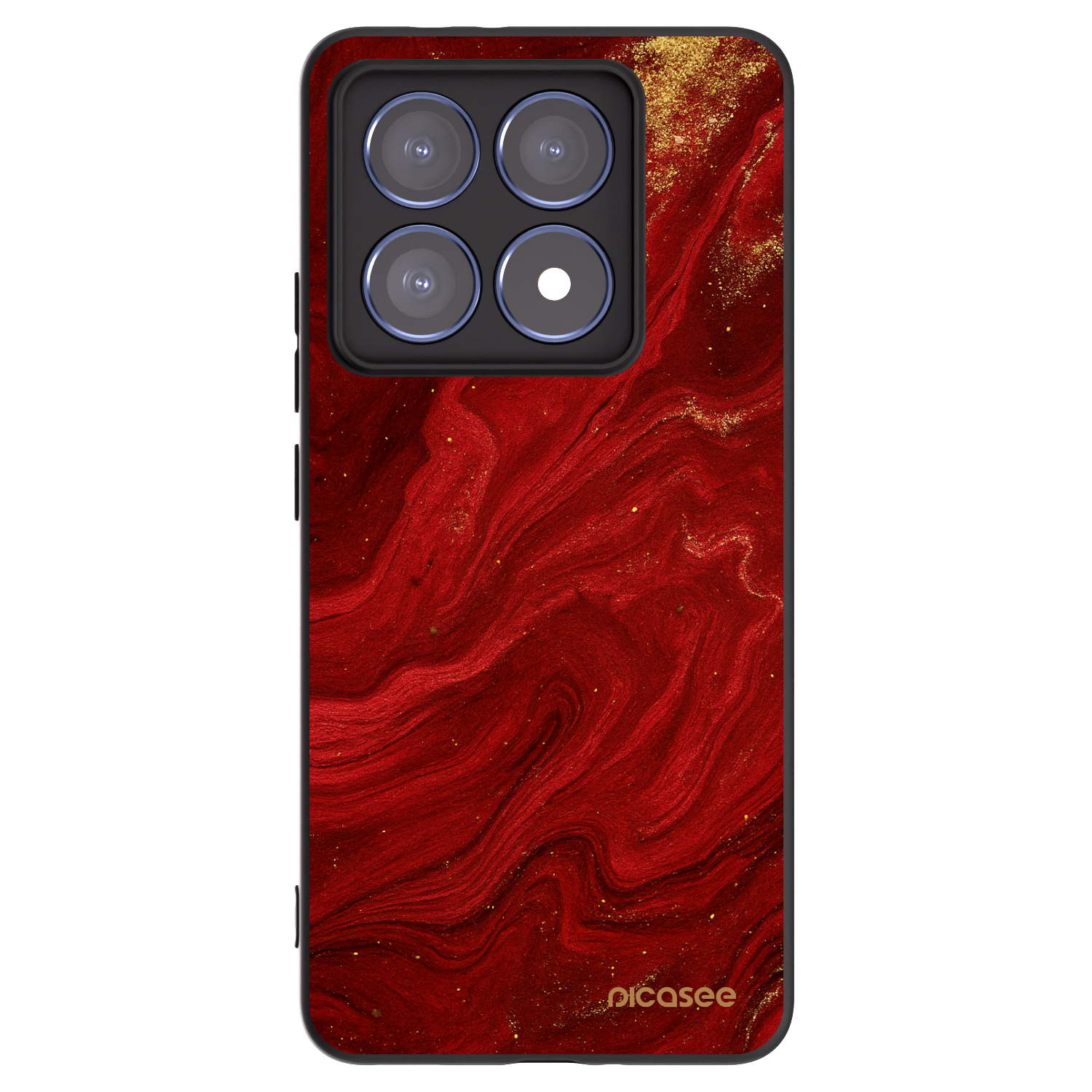 Picasee Μαύρη θήκη σιλικόνης για Xiaomi 14T Pro - Red