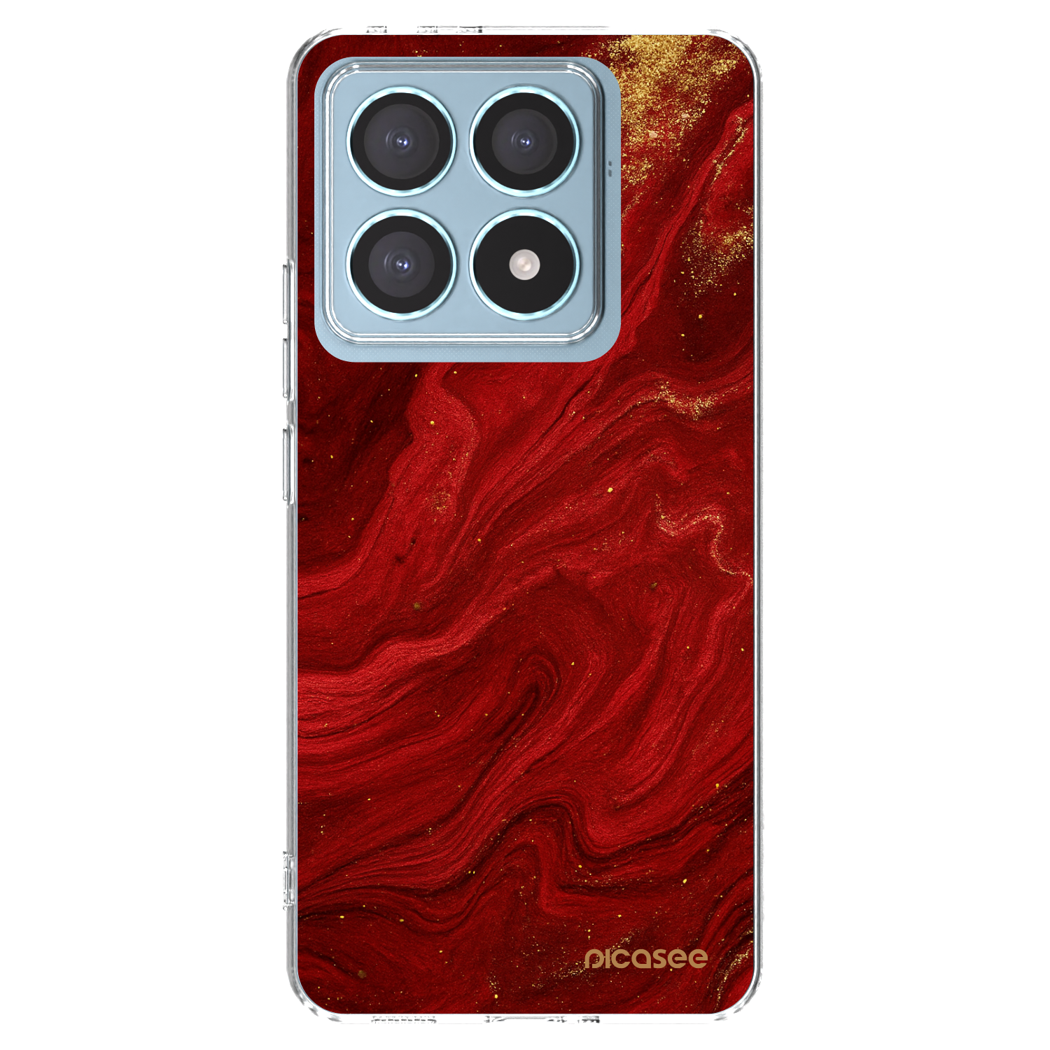 Picasee διαφανής θήκη σιλικόνης Xiaomi 14T Pro - Red