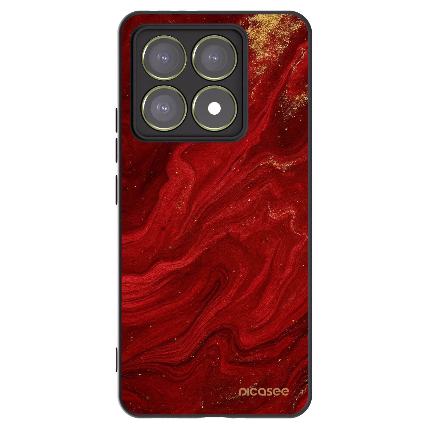 Picasee Μαύρη θήκη σιλικόνης για Xiaomi 14T - Red