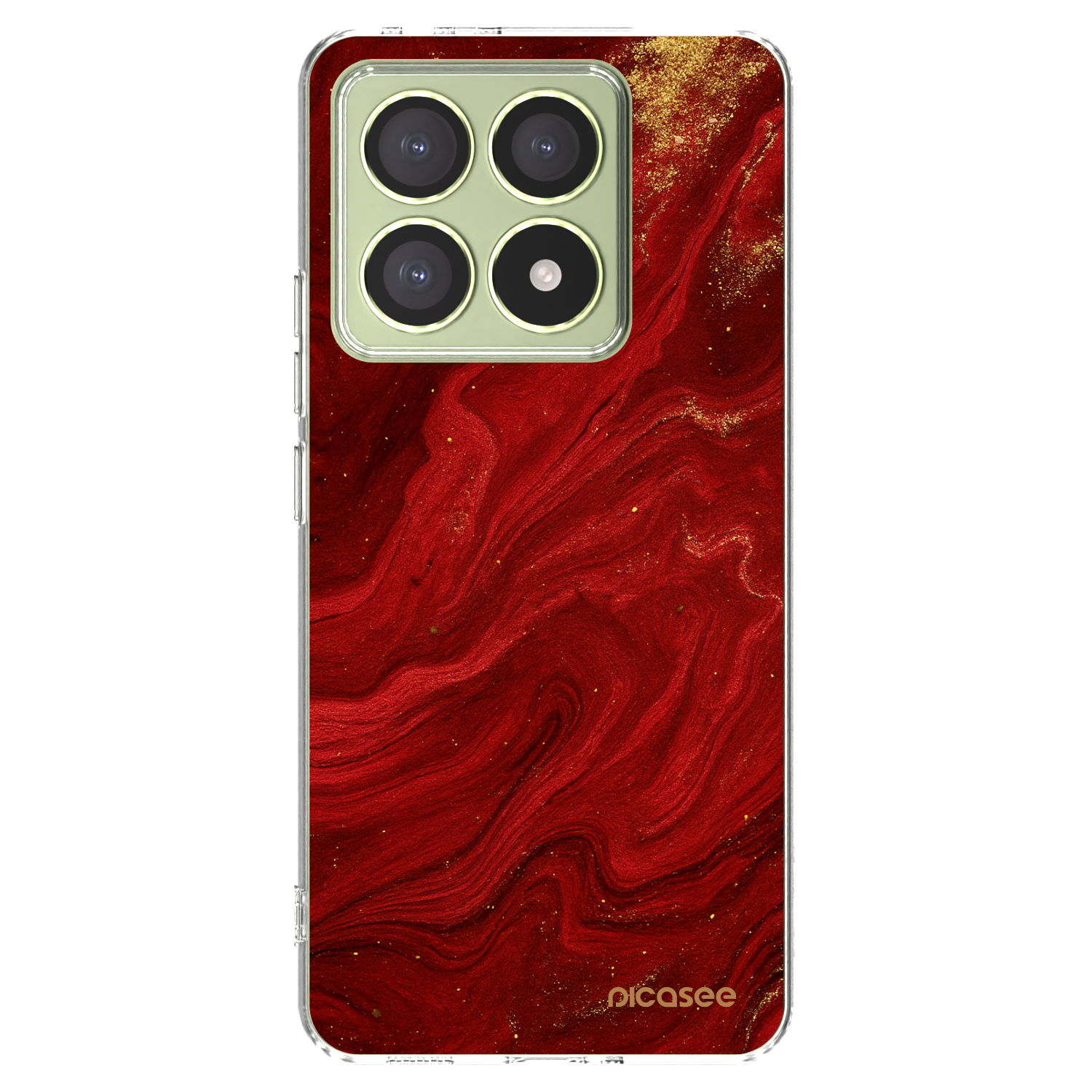 Picasee διαφανής θήκη σιλικόνης Xiaomi 14T - Red