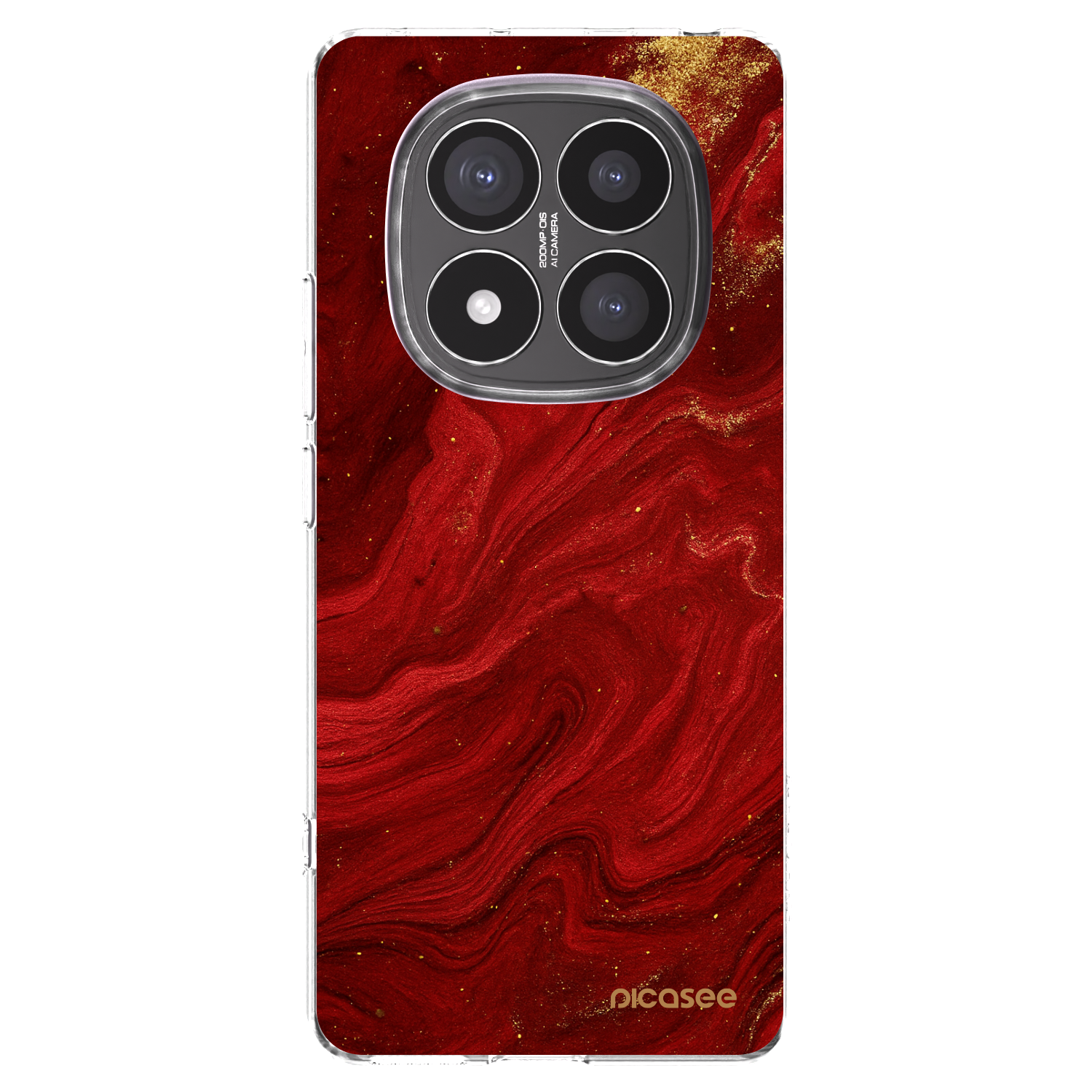 Picasee διαφανής θήκη σιλικόνης Xiaomi Redmi Note 14 Pro+ 5G - Red