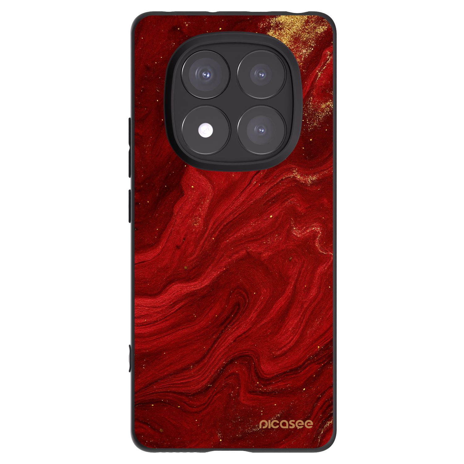 Picasee Μαύρη θήκη σιλικόνης για Xiaomi Redmi Note 14 Pro 5G - Red