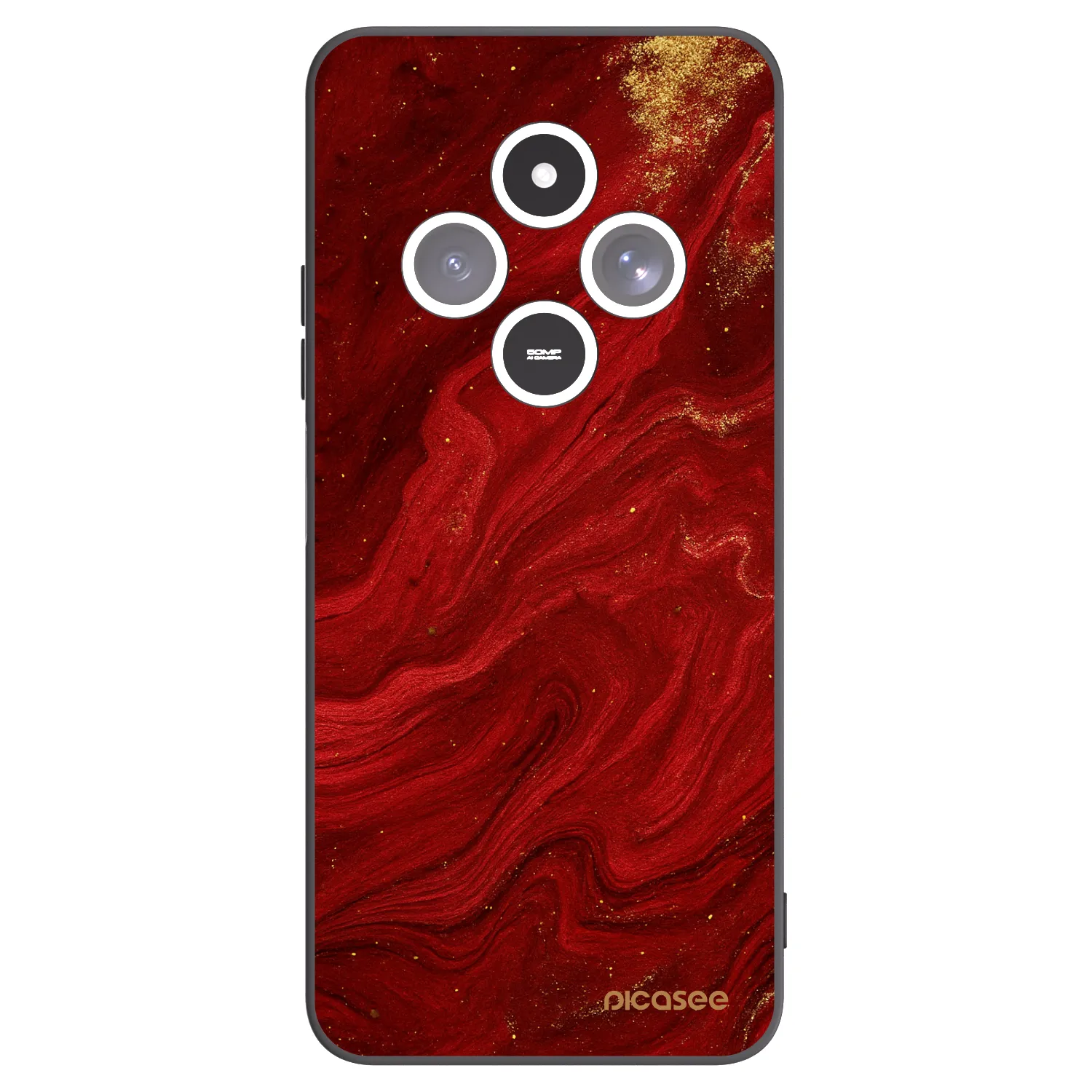 Picasee Μαύρη θήκη σιλικόνης για Xiaomi Redmi 14C - Red