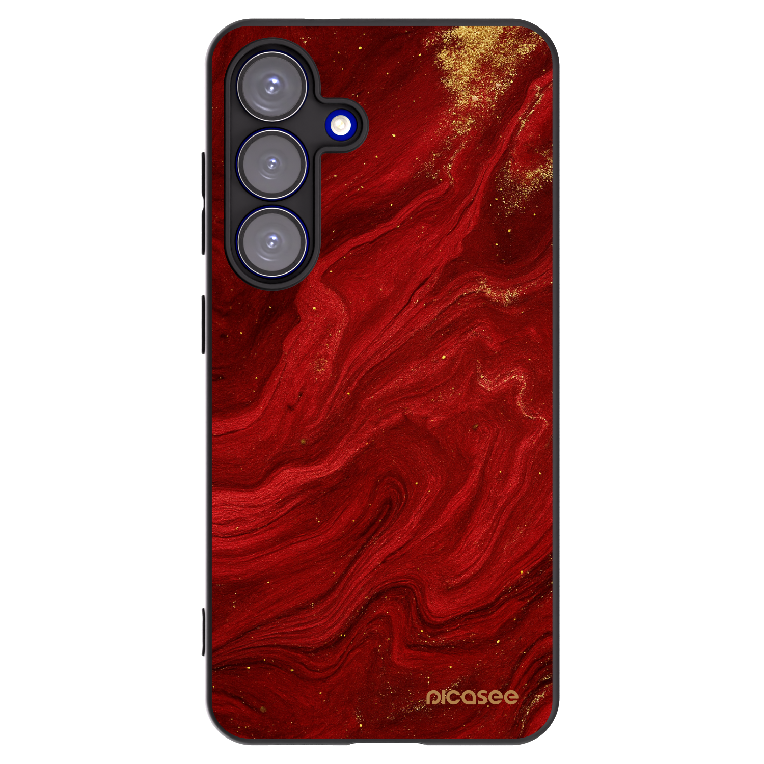 Picasee Μαύρη θήκη σιλικόνης για Samsung Galaxy S25 5G - Red