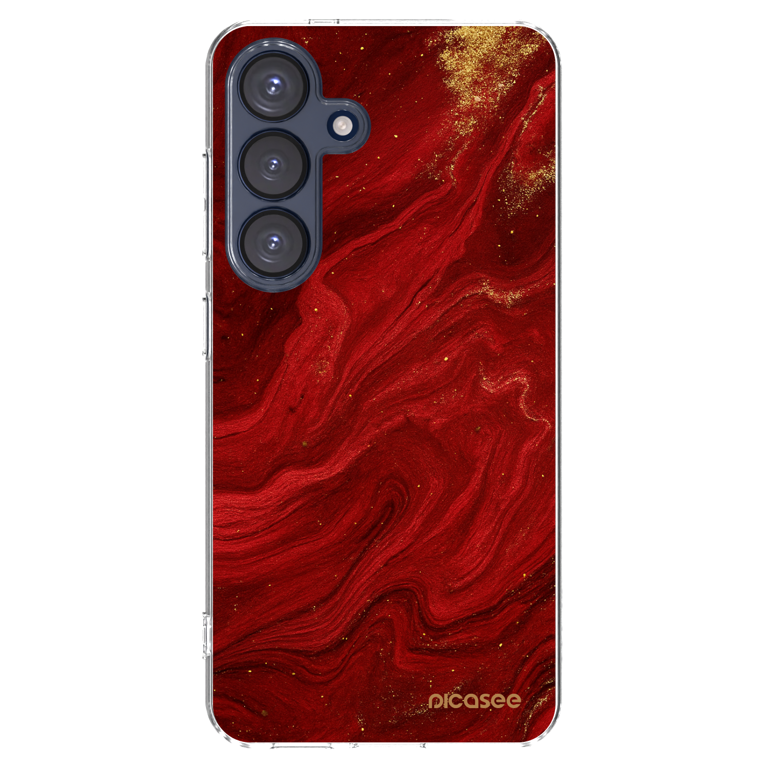 Picasee διαφανής θήκη σιλικόνης Samsung Galaxy S25 5G - Red