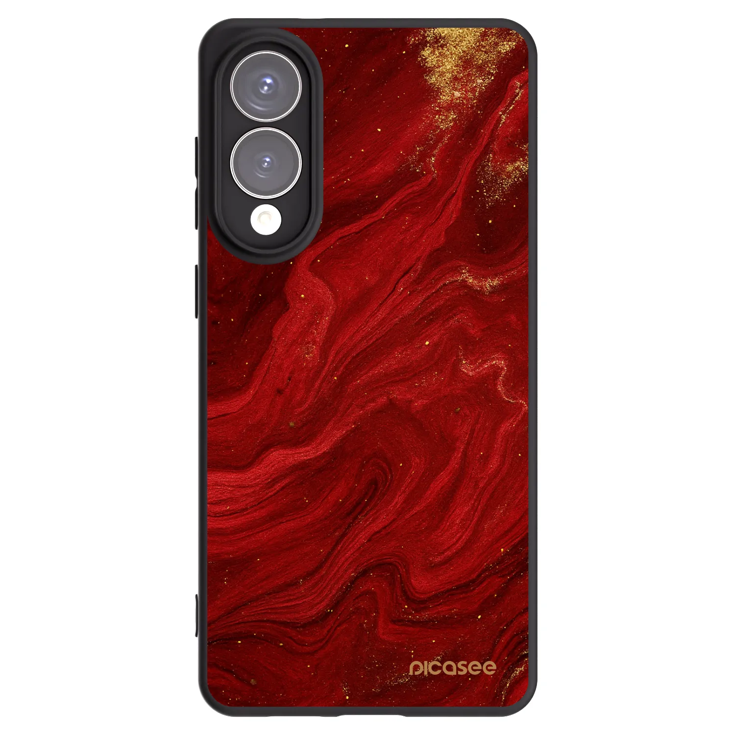 Picasee Μαύρη θήκη σιλικόνης για Samsung Galaxy S25 Edge 5G - Red