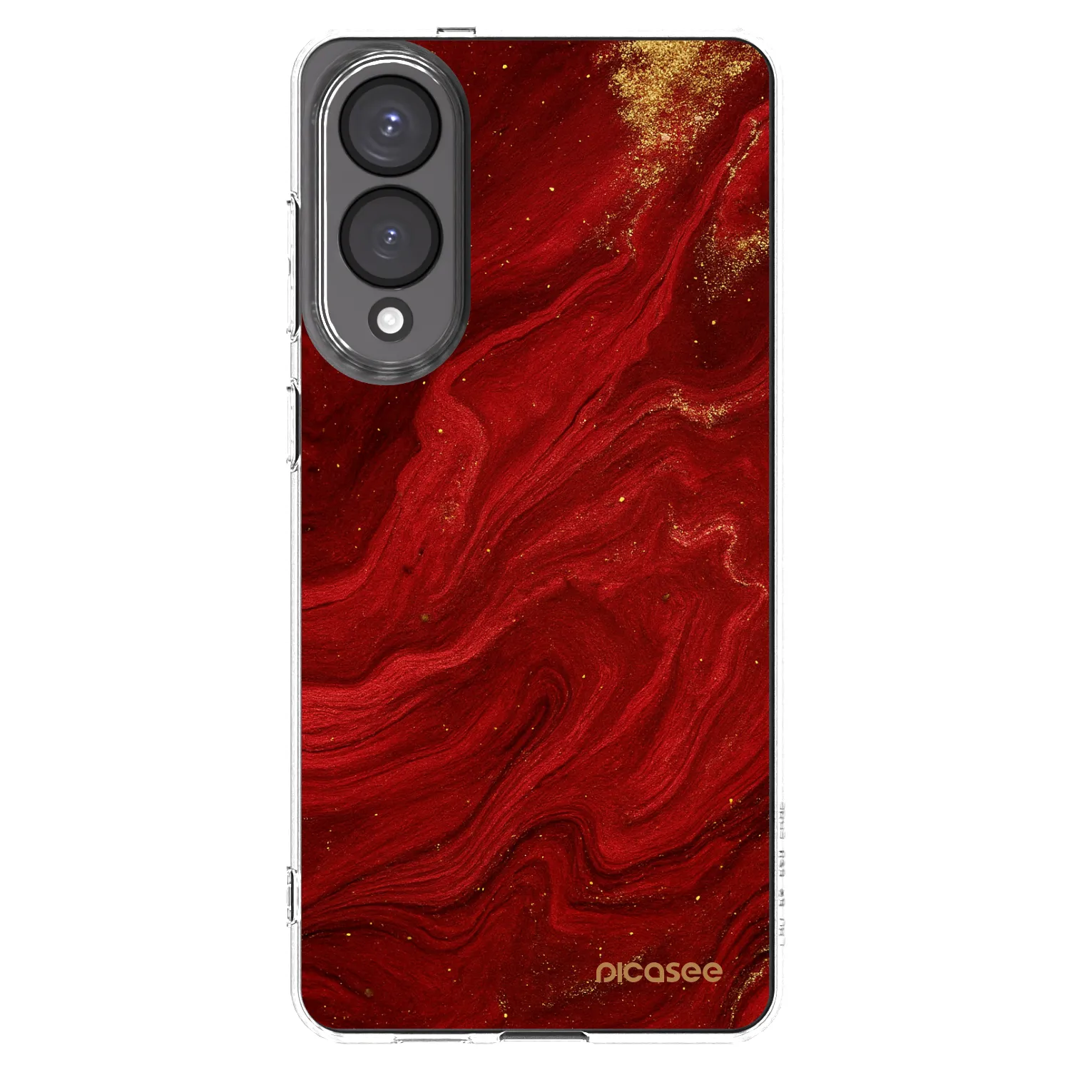 Picasee διαφανής θήκη σιλικόνης Samsung Galaxy S25 Edge 5G - Red