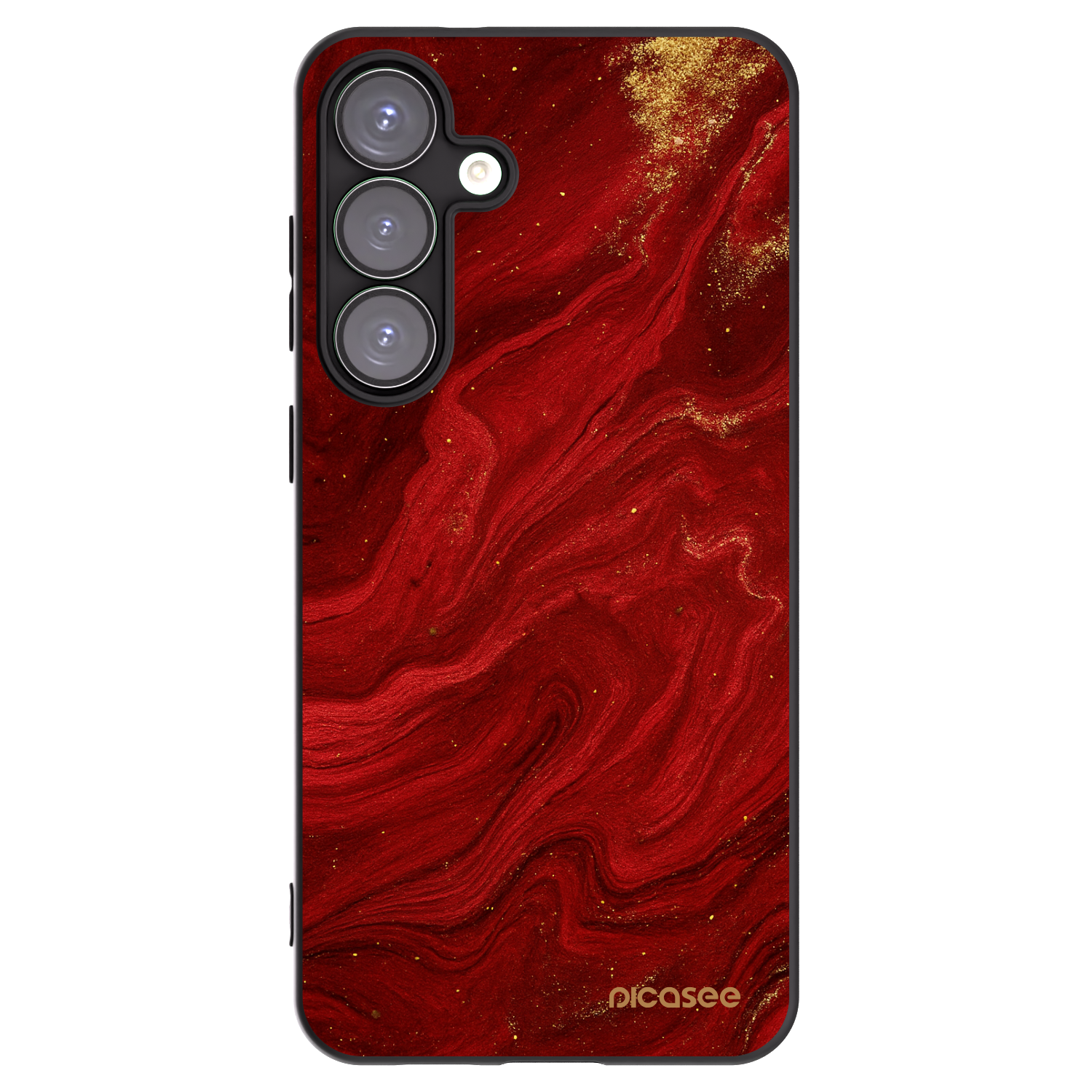 Picasee Μαύρη θήκη σιλικόνης για Samsung Galaxy S25+ 5G - Red