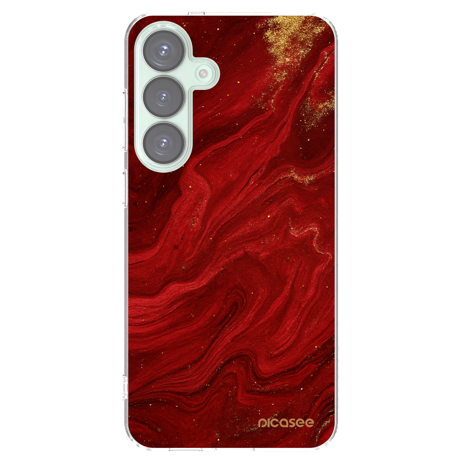 Picasee διαφανής θήκη σιλικόνης Samsung Galaxy S25+ 5G - Red