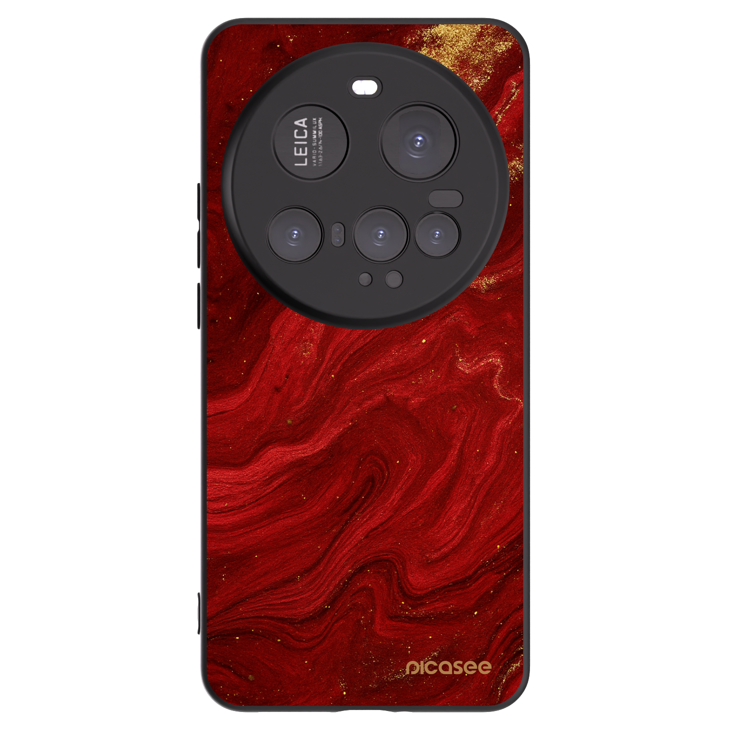 Picasee Μαύρη θήκη σιλικόνης για Xiaomi 15 Ultra - Red