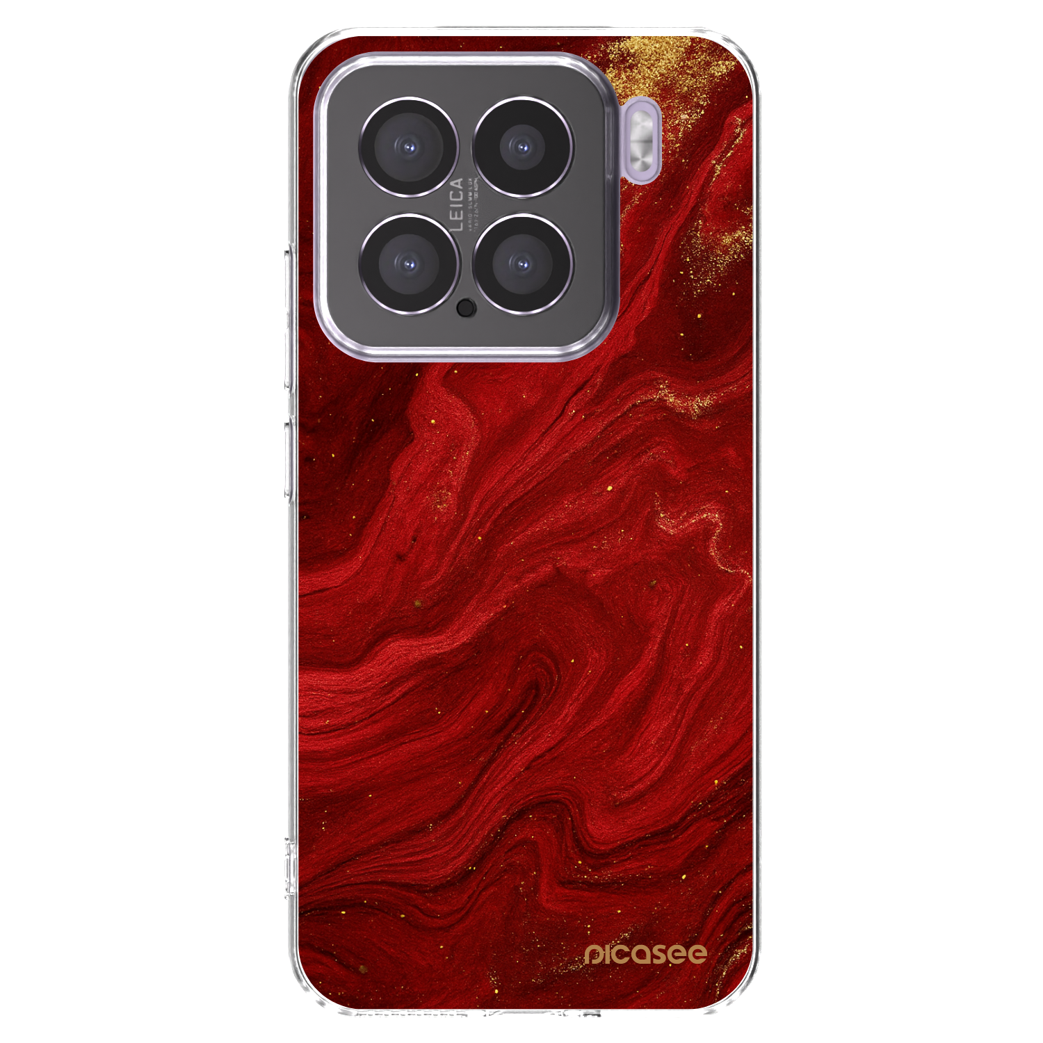 Picasee διαφανής θήκη σιλικόνης Xiaomi 15 - Red
