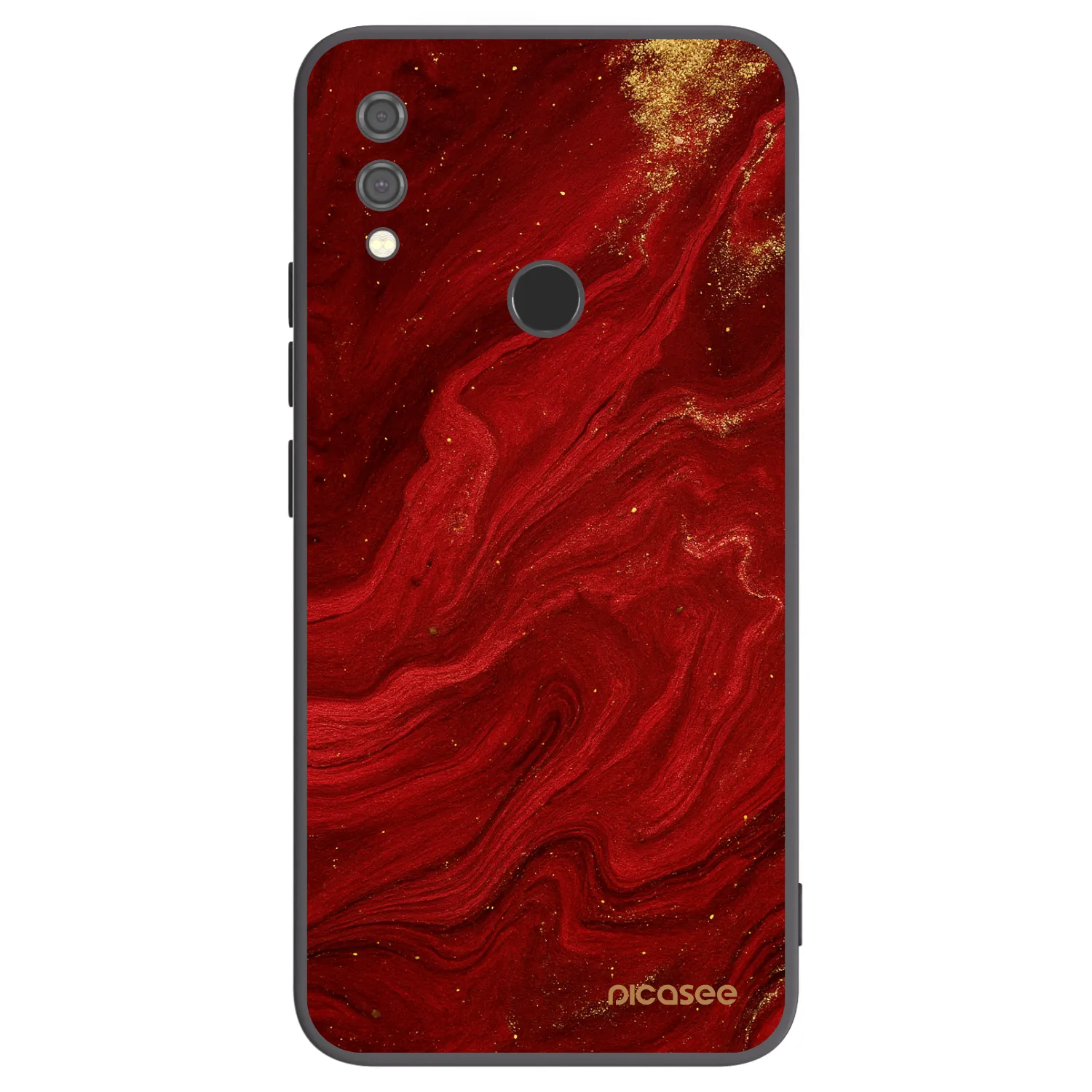 Picasee Μαύρη θήκη σιλικόνης για Xiaomi Redmi Note 7 - Red
