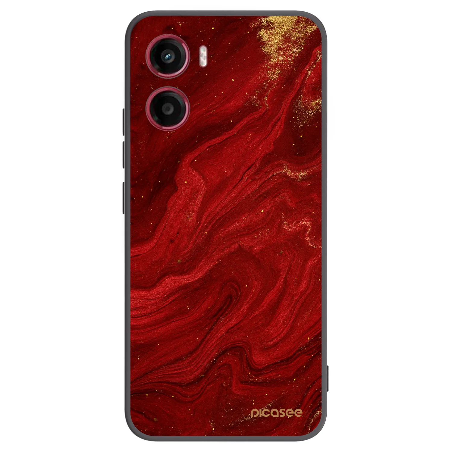 Picasee Μαύρη θήκη σιλικόνης για Motorola Moto G05 - Red